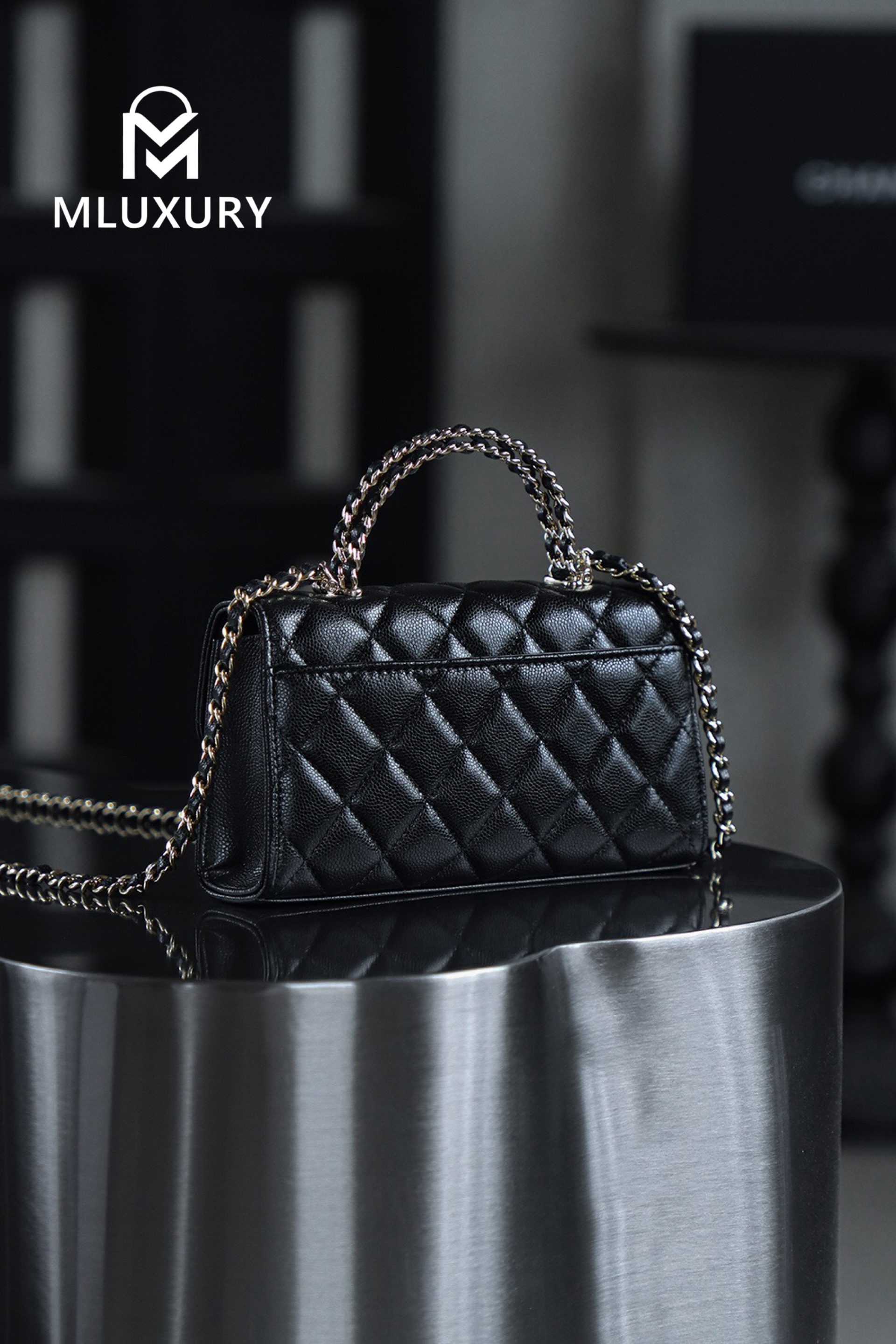 CHANEL 25S Mini Kelly (Horizontal), Black, Imla Three Lambs Leather