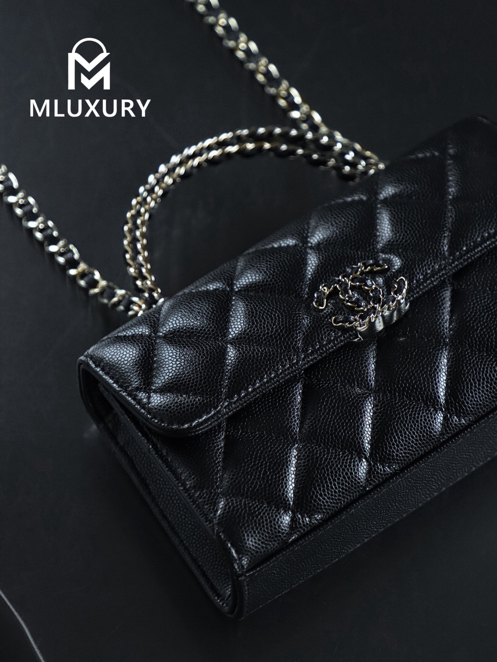 CHANEL 25S Mini Kelly (Horizontal), Black, Imla Three Lambs Leather