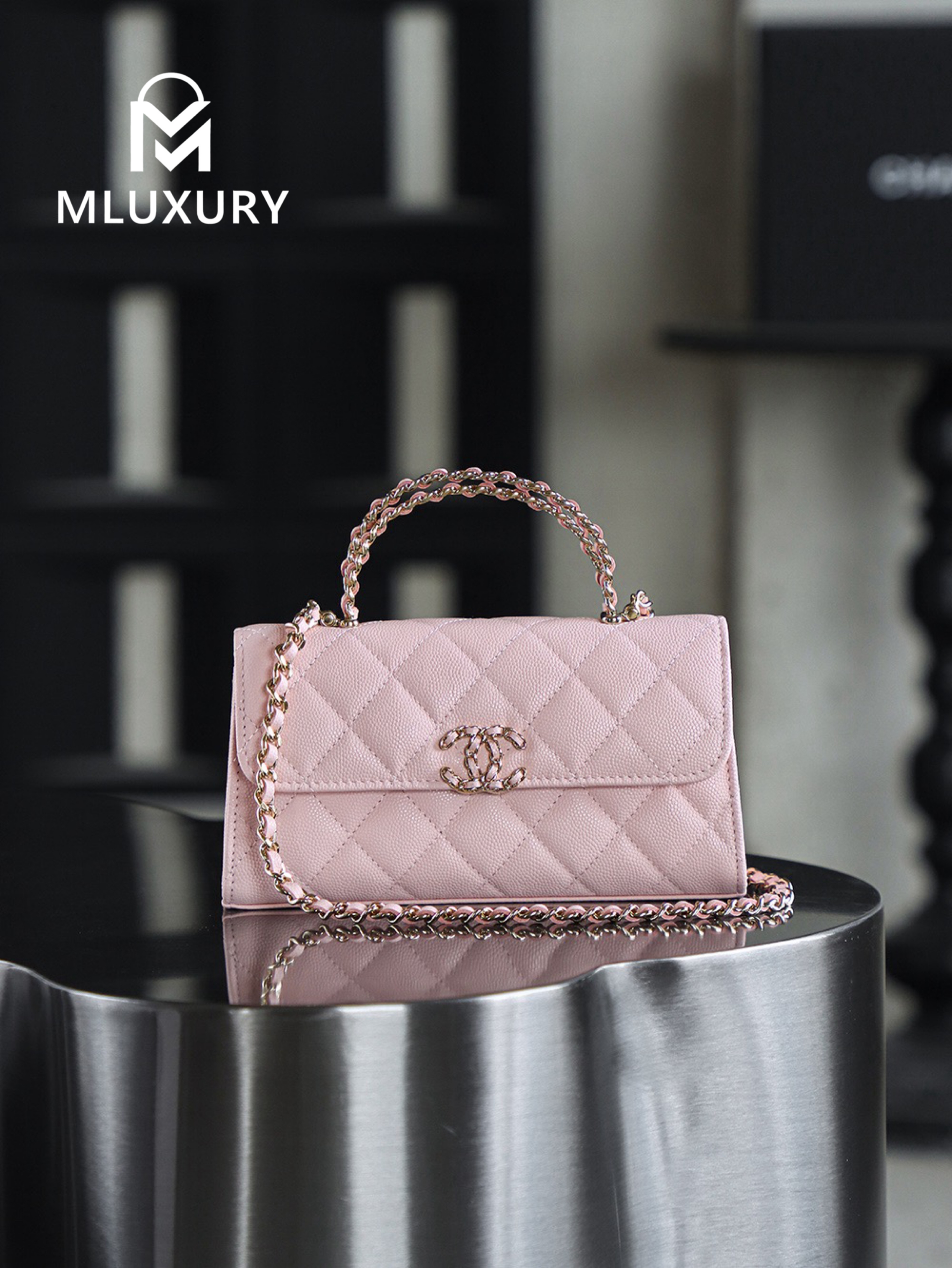 CHANEL 25S Mini Kelly (Horizontal), Pink, Imla Three Lambs Leather