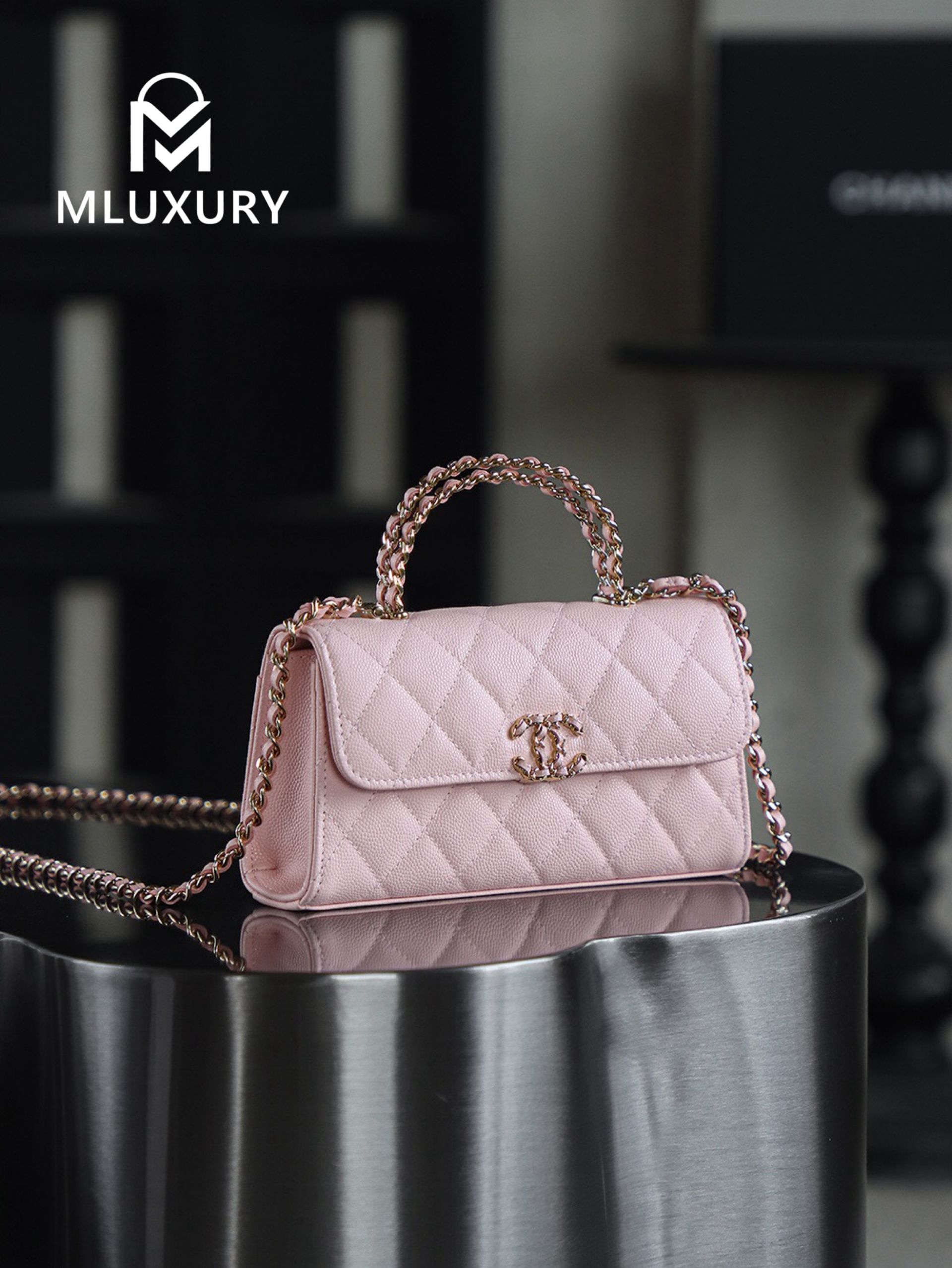 CHANEL 25S Mini Kelly (Horizontal), Pink, Imla Three Lambs Leather