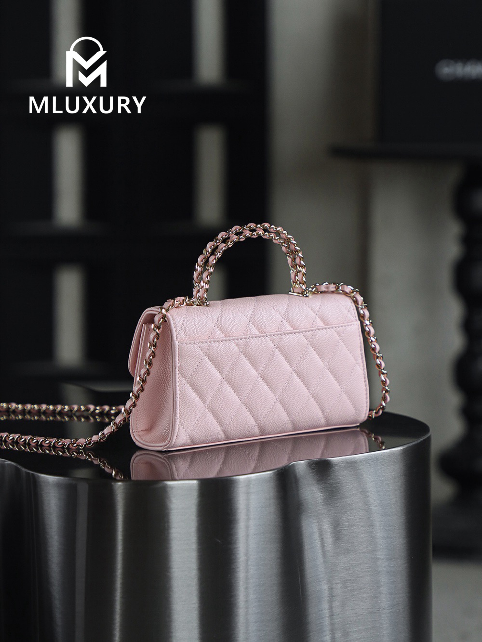 CHANEL 25S Mini Kelly (Horizontal), Pink, Imla Three Lambs Leather
