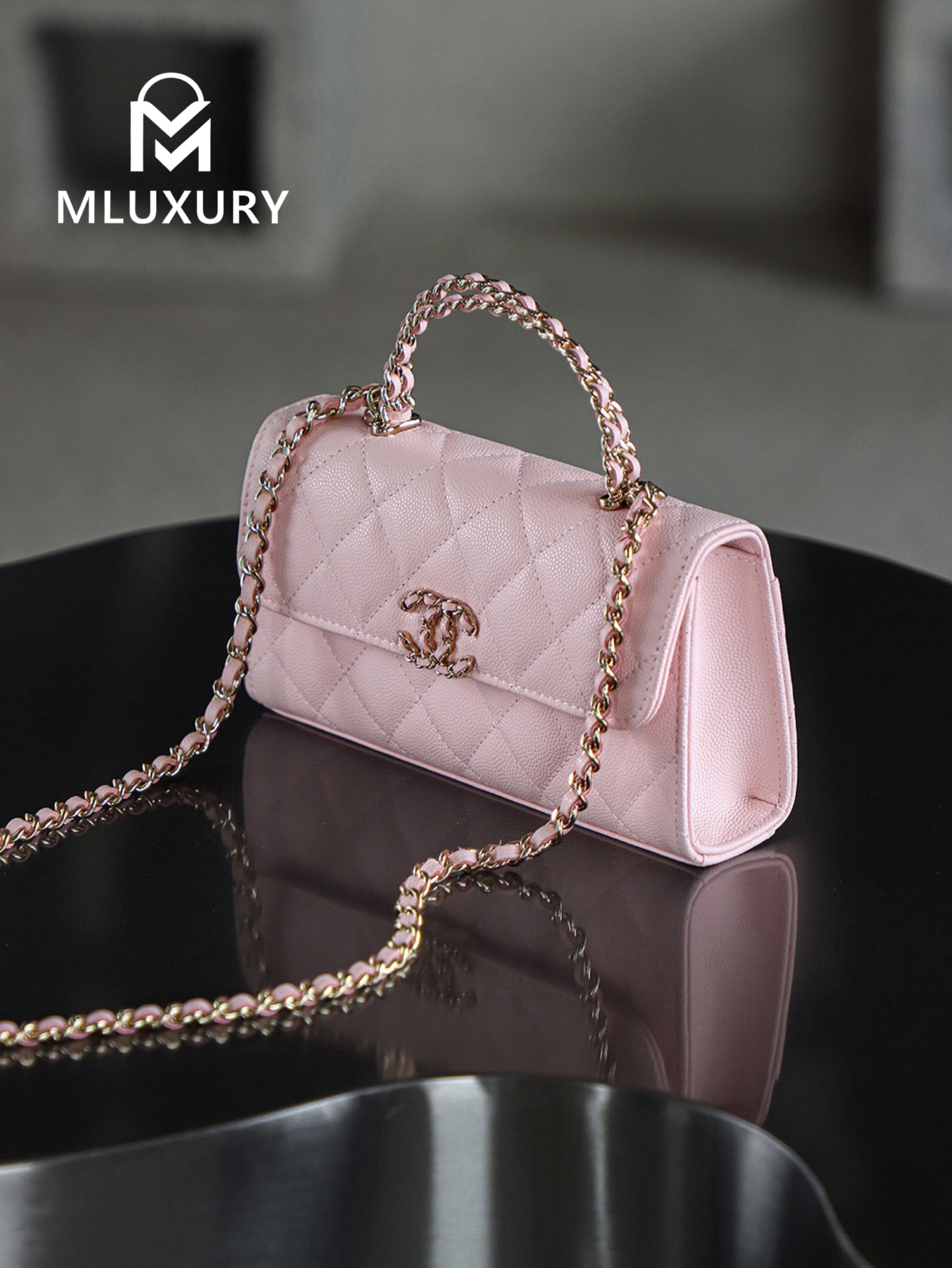 CHANEL 25S Mini Kelly (Horizontal), Pink, Imla Three Lambs Leather