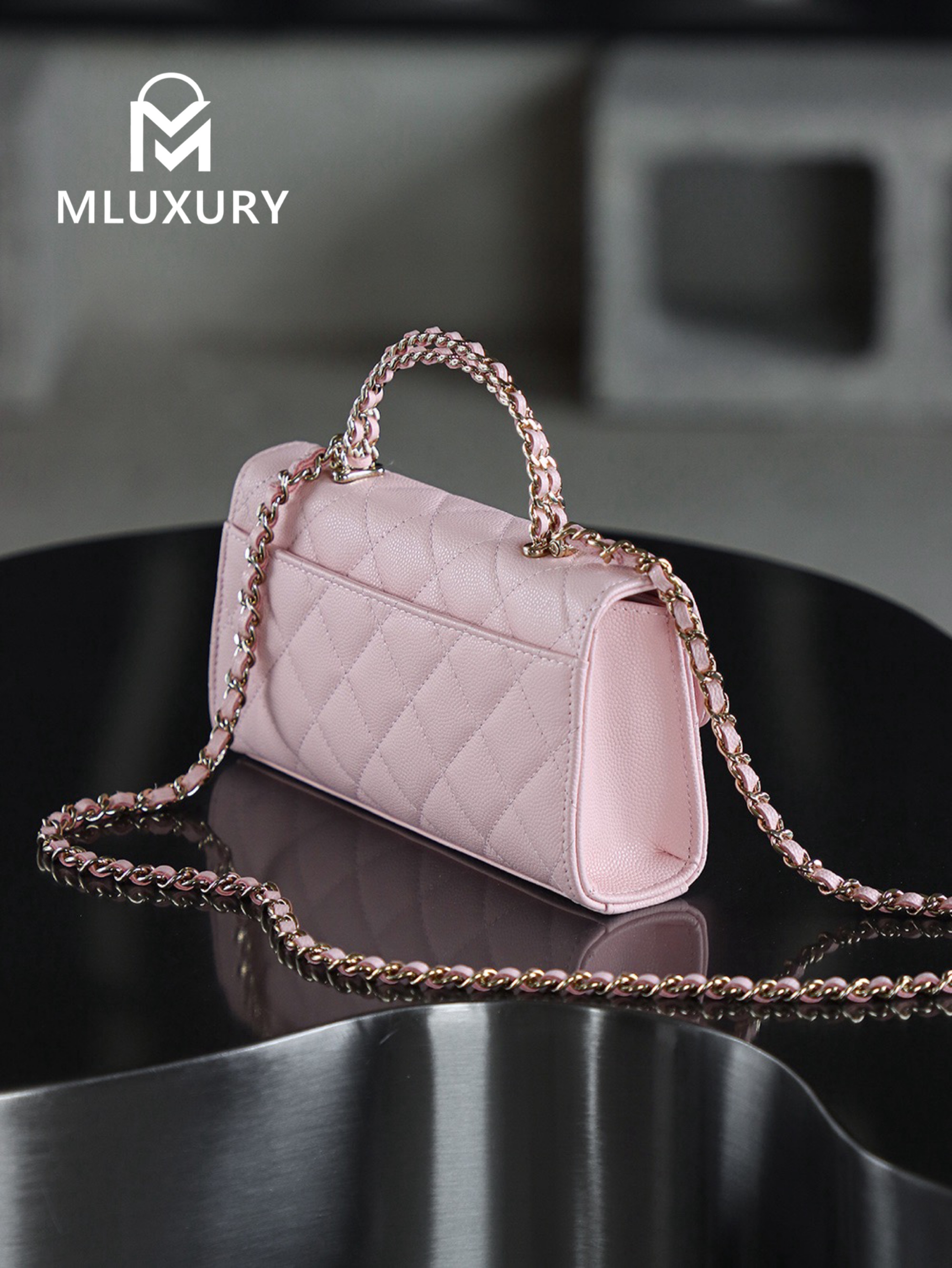 CHANEL 25S Mini Kelly (Horizontal), Pink, Imla Three Lambs Leather