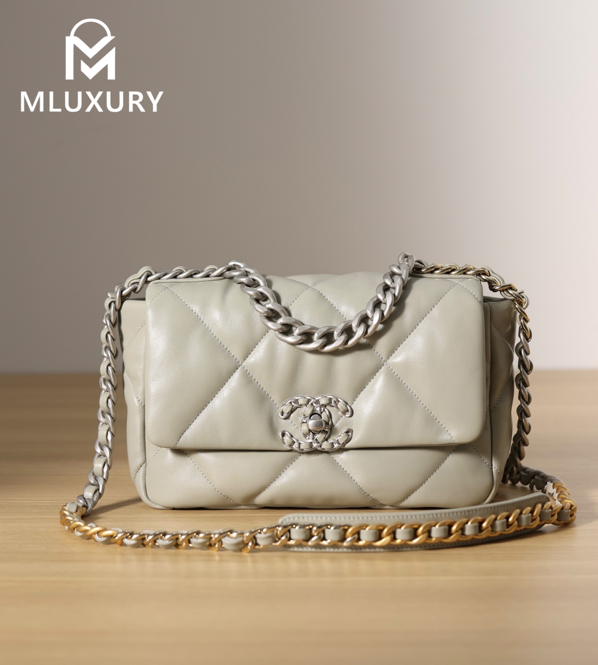 CHANEL 19bag, Small, Grey