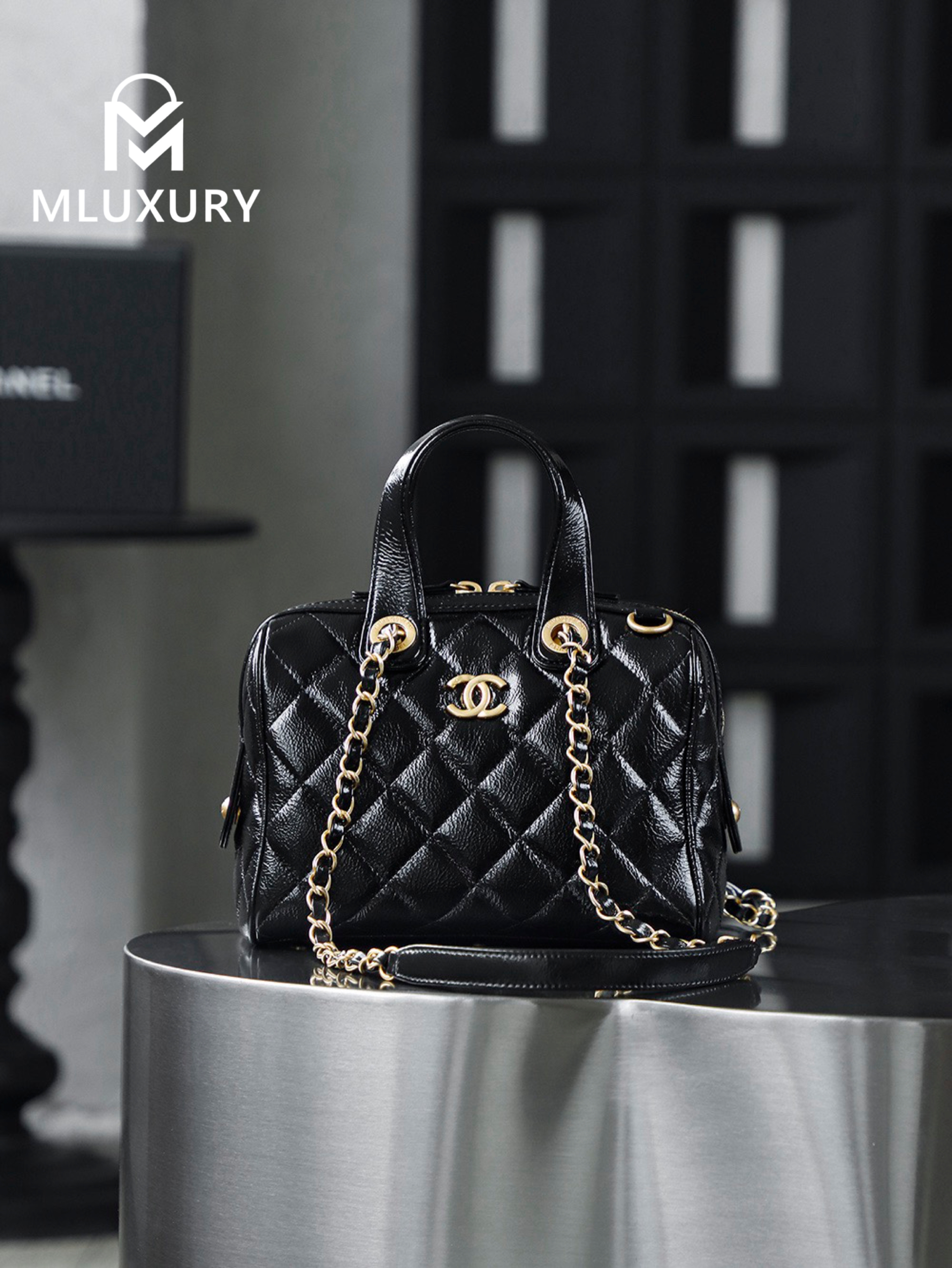 CHANEL 25A Small Bowling Bag, Runway Style