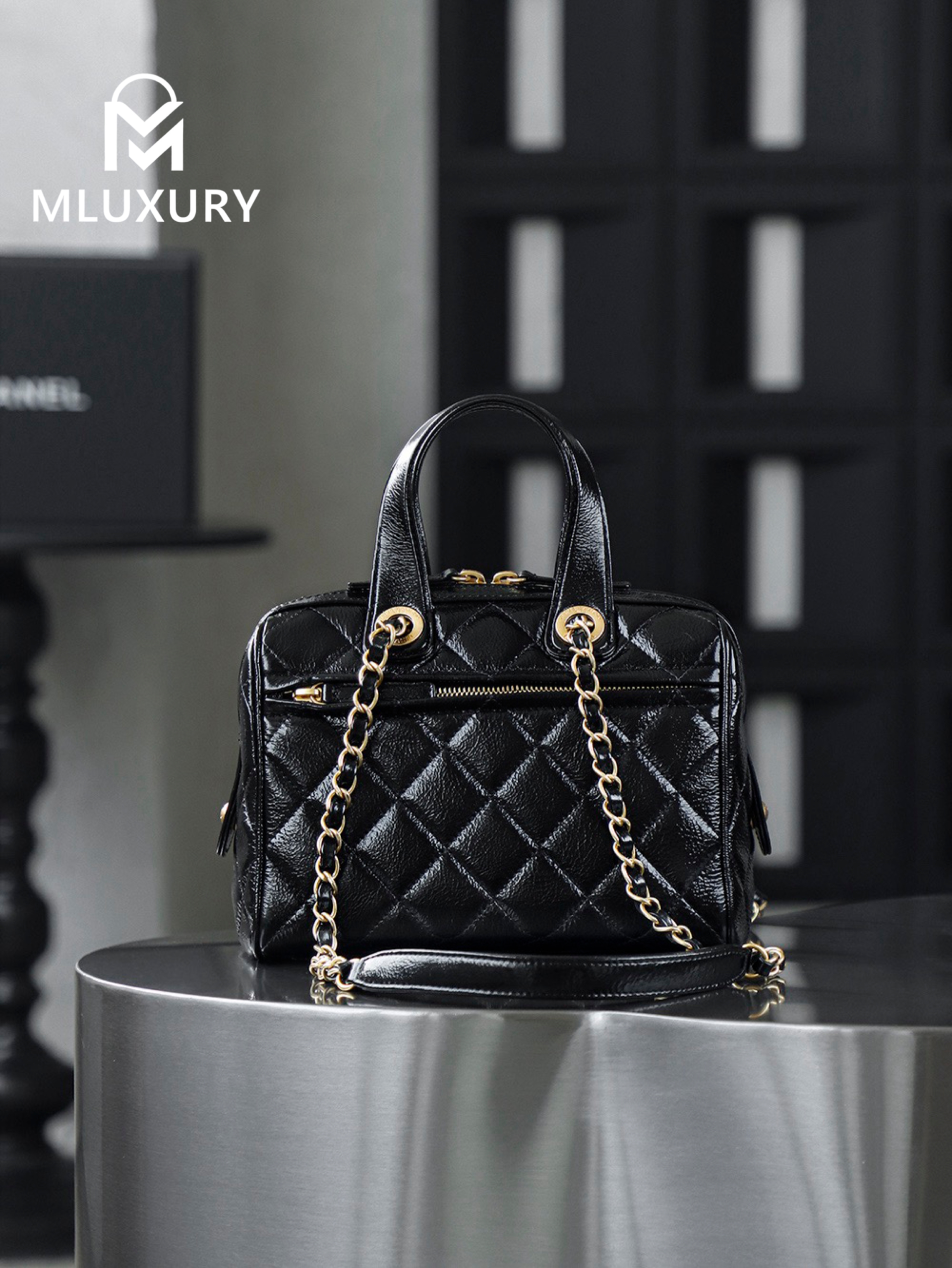 CHANEL 25A Small Bowling Bag, Runway Style