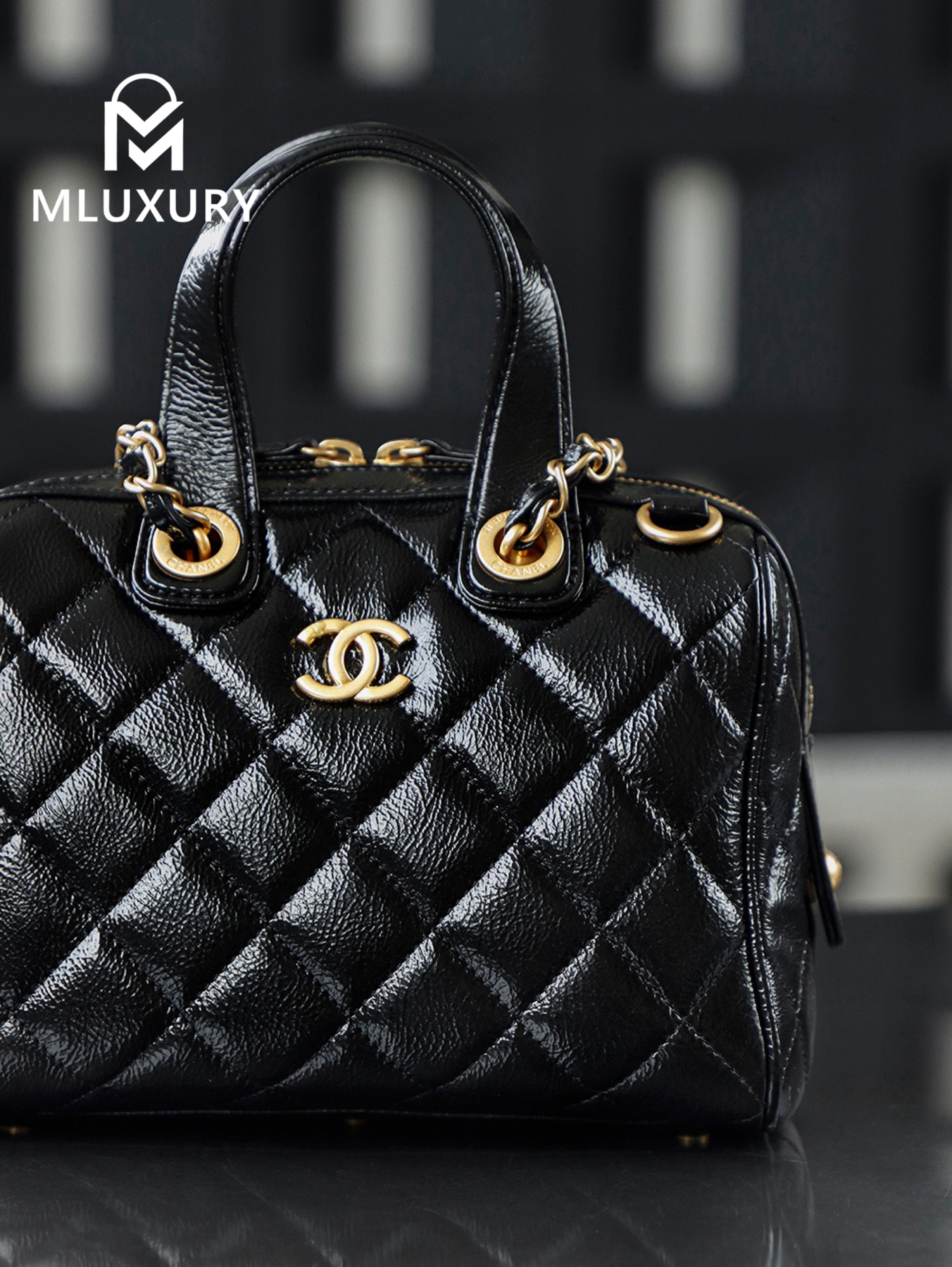 CHANEL 25A Small Bowling Bag, Runway Style