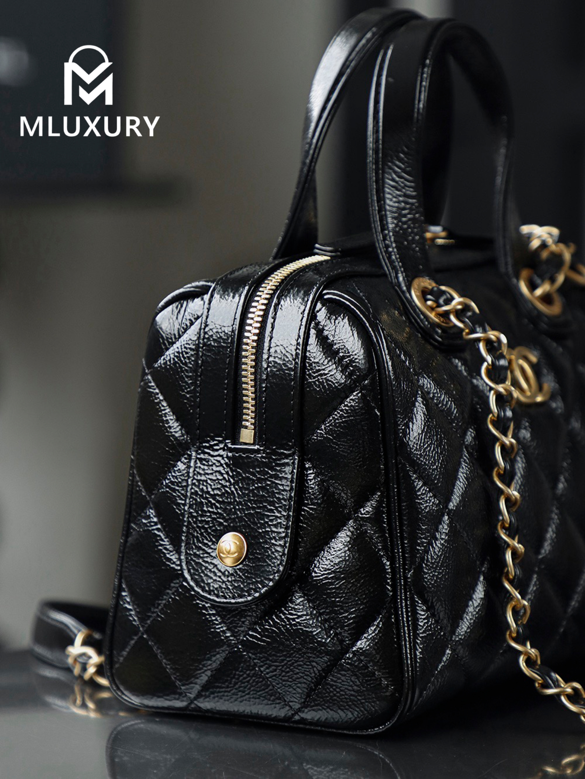 CHANEL 25A Small Bowling Bag, Runway Style