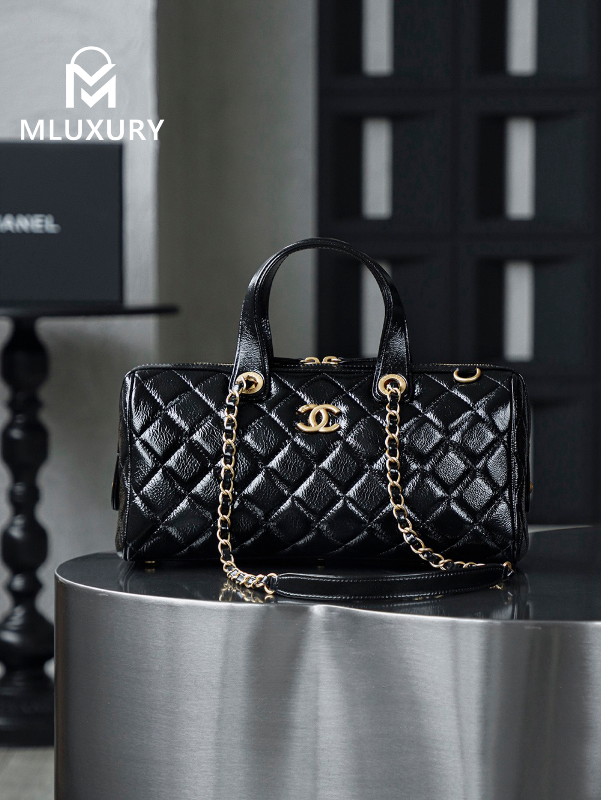CHANEL 25A Large Bowling Bag, Runway Style
