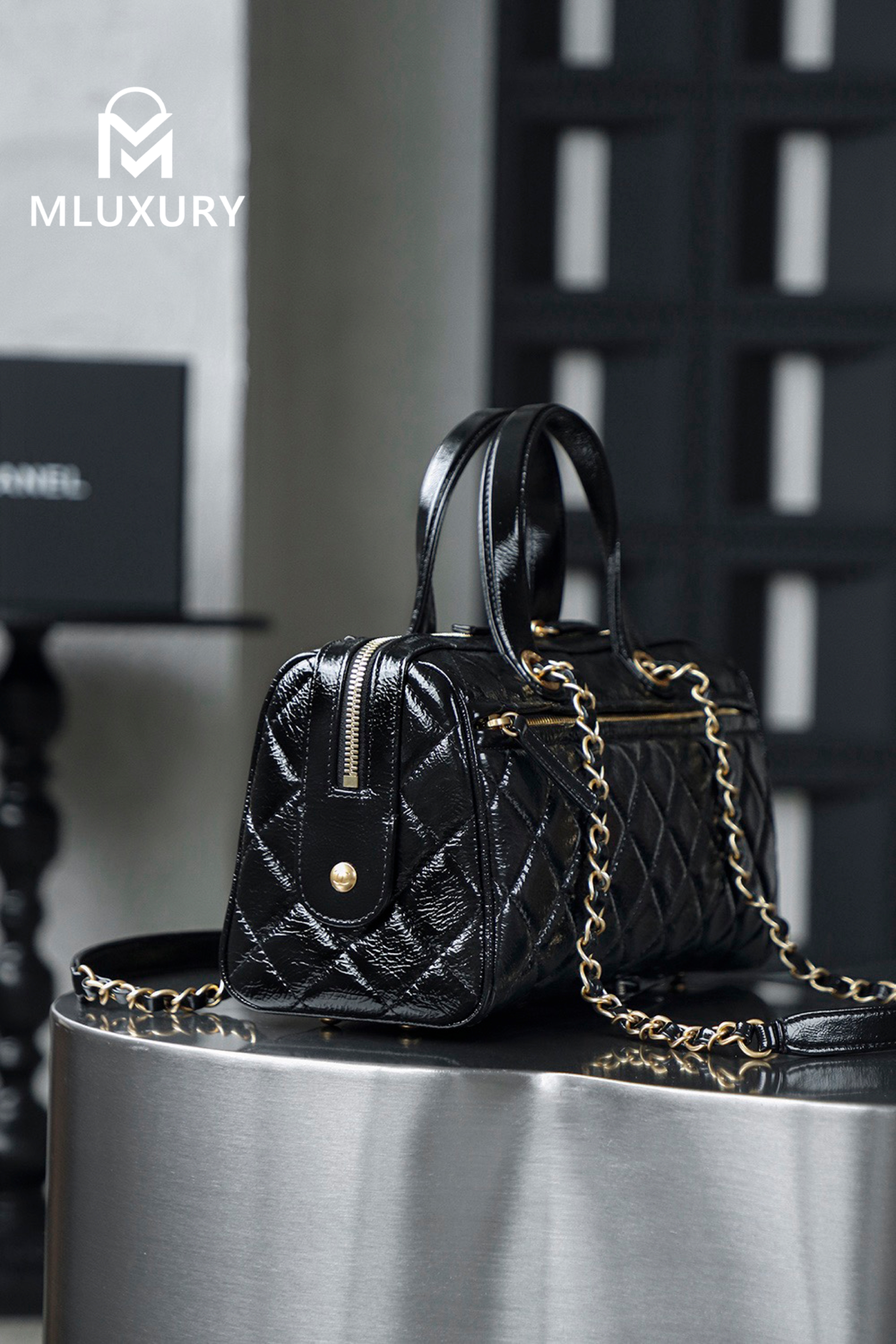 CHANEL 25A Large Bowling Bag, Runway Style