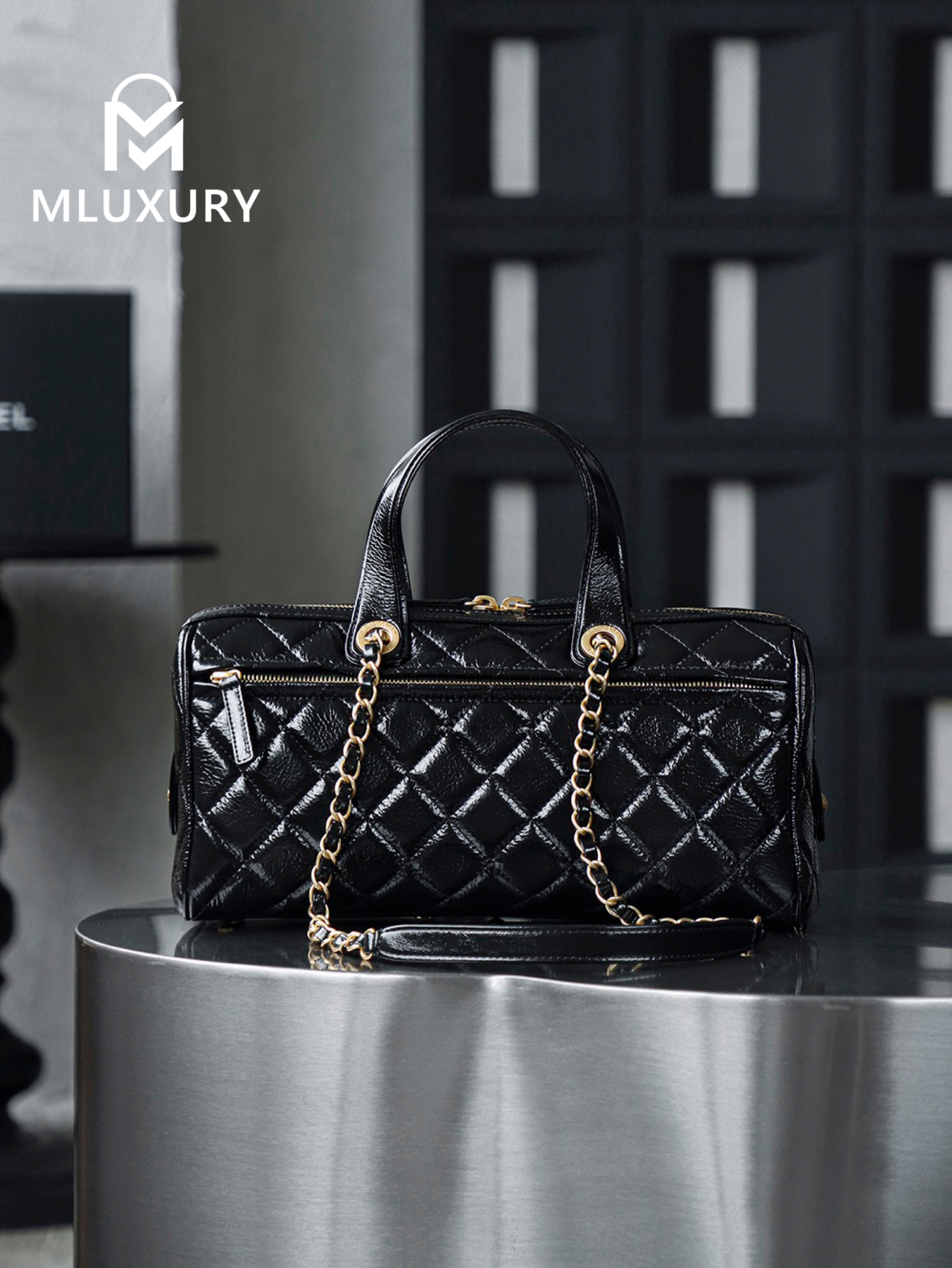 CHANEL 25A Large Bowling Bag, Runway Style