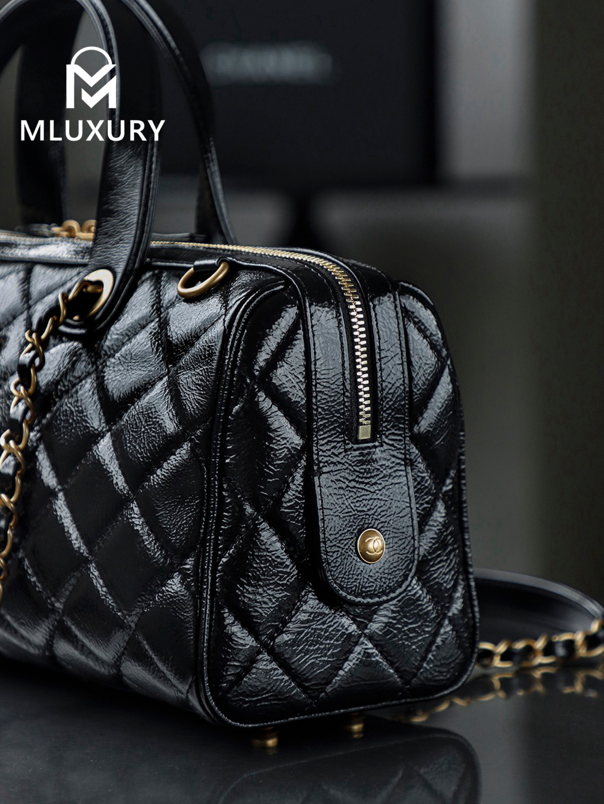 CHANEL 25A Large Bowling Bag, Runway Style