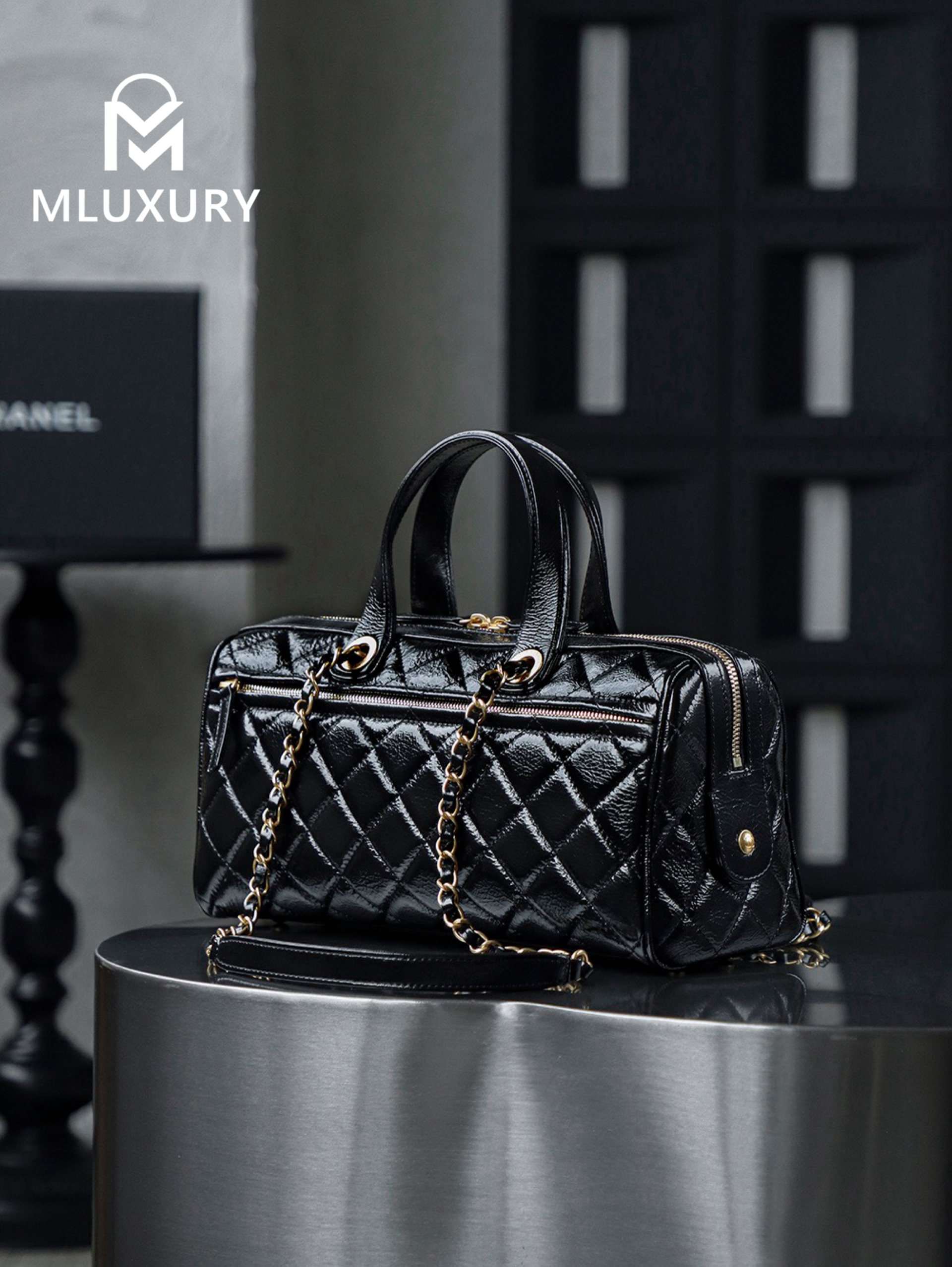CHANEL 25A Large Bowling Bag, Runway Style