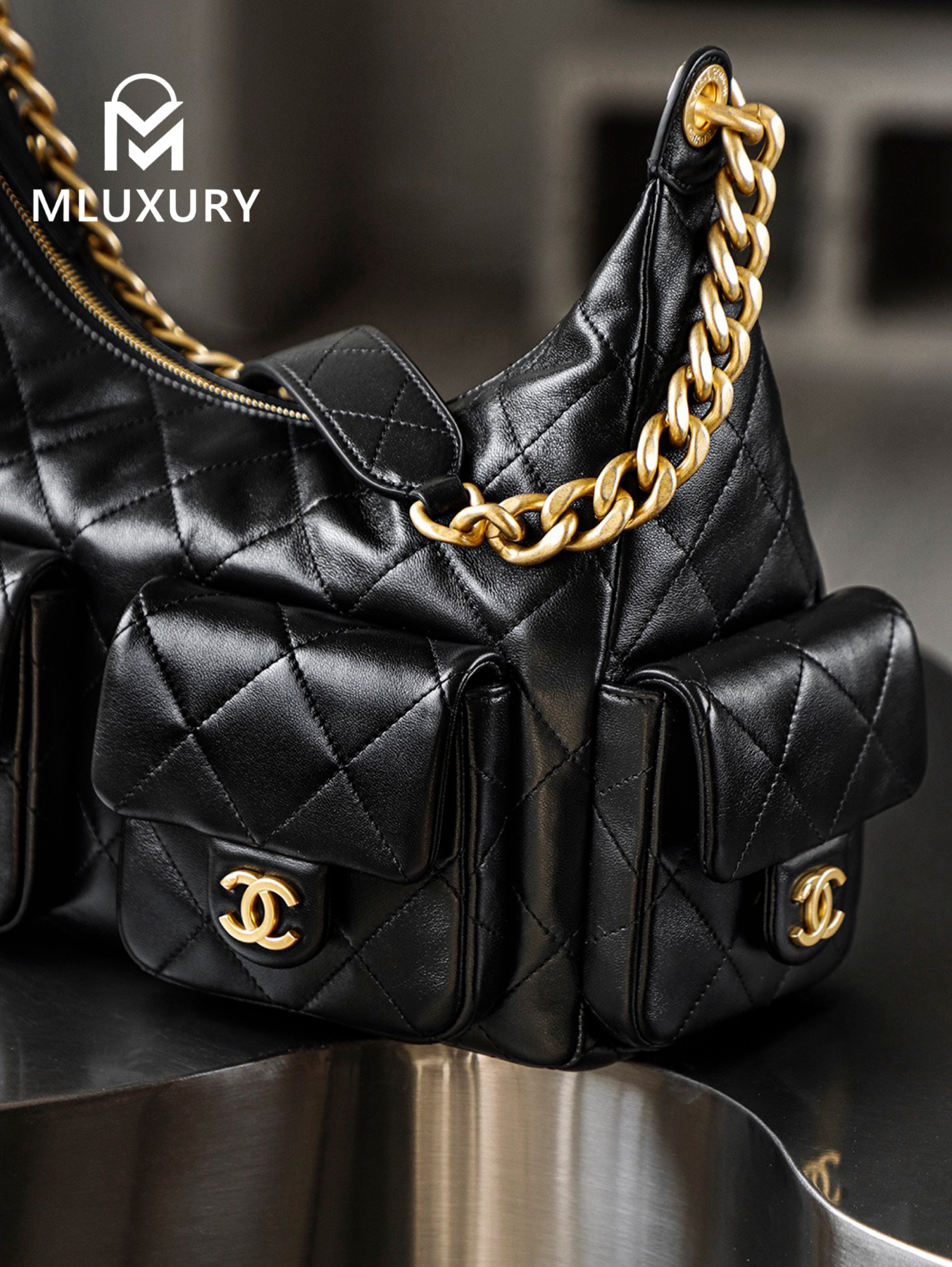 CHANEL 25C Hippie Hobo Bag (Large)