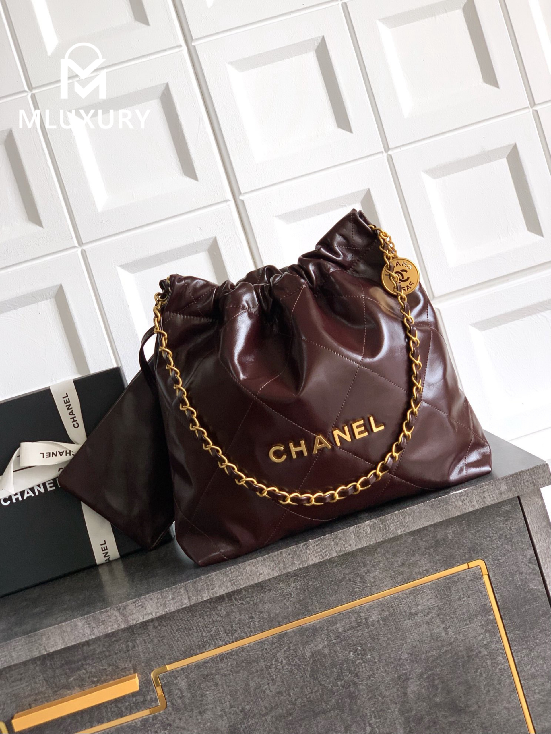 CHANEL 25A Small Size, Chocolate Brown