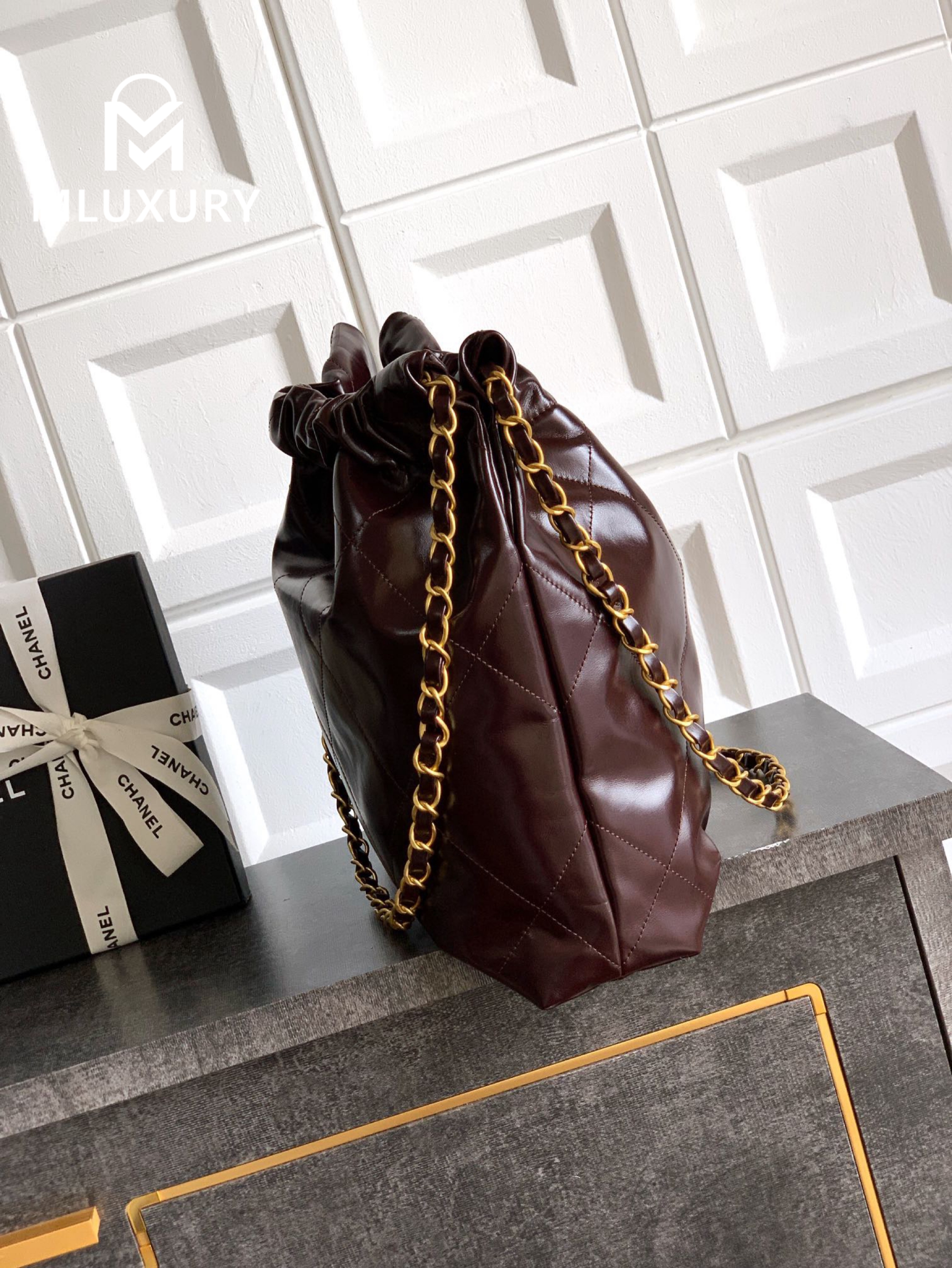 CHANEL 25A Small Size, Chocolate Brown