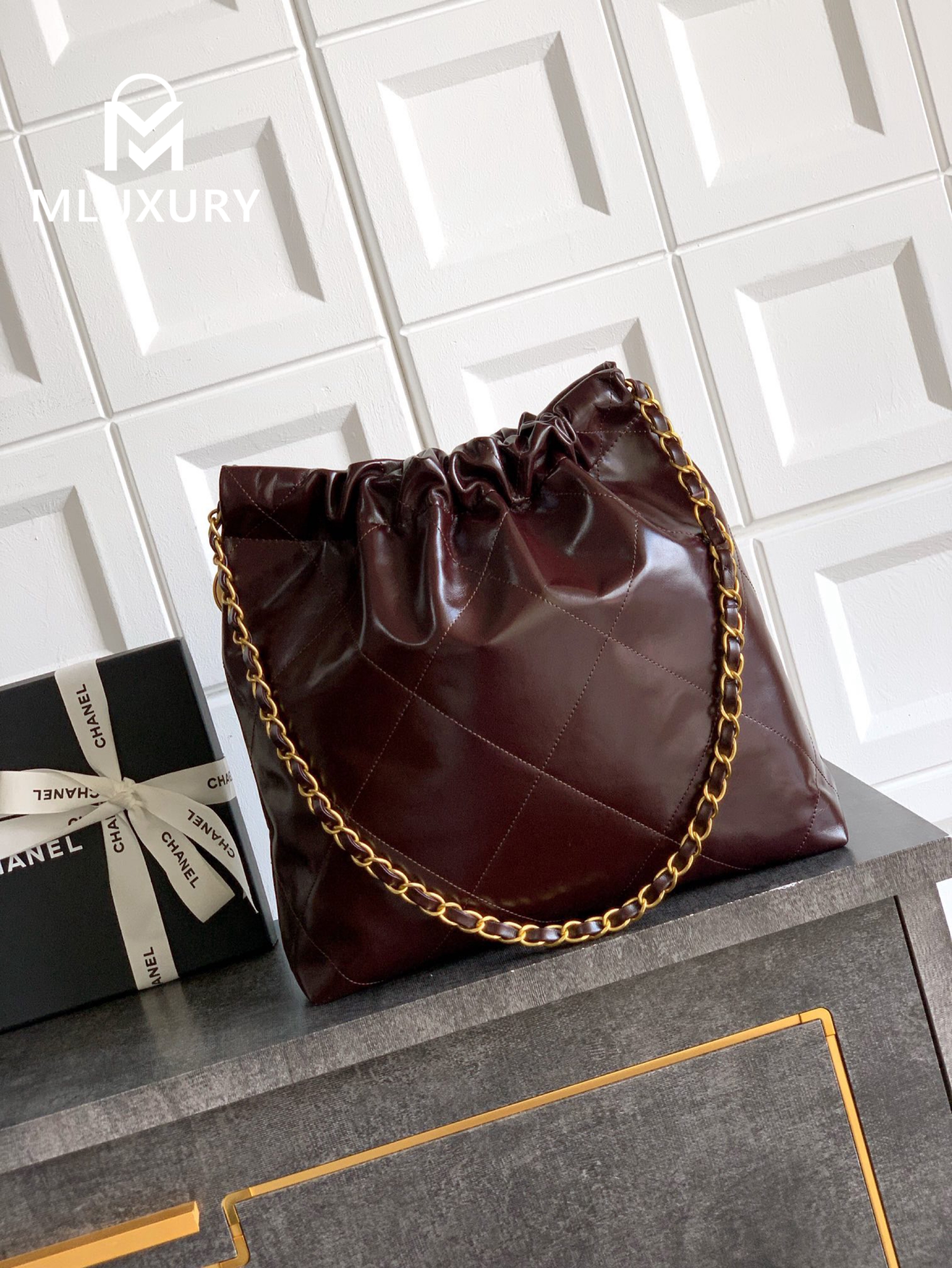 CHANEL 25A Small Size, Chocolate Brown