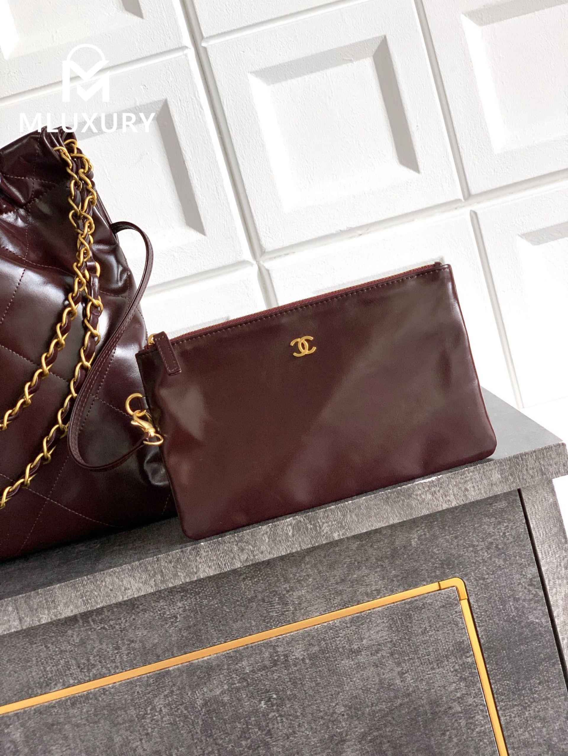 CHANEL 25A Small Size, Chocolate Brown