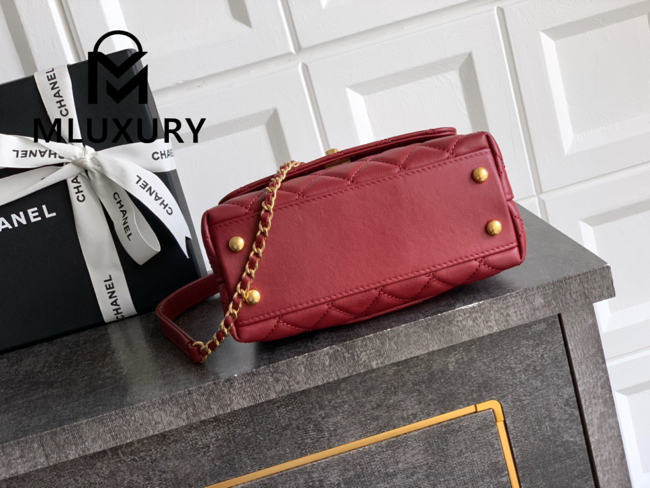 CHANEL Coco Handle Mini Limited Edition, Burgundy