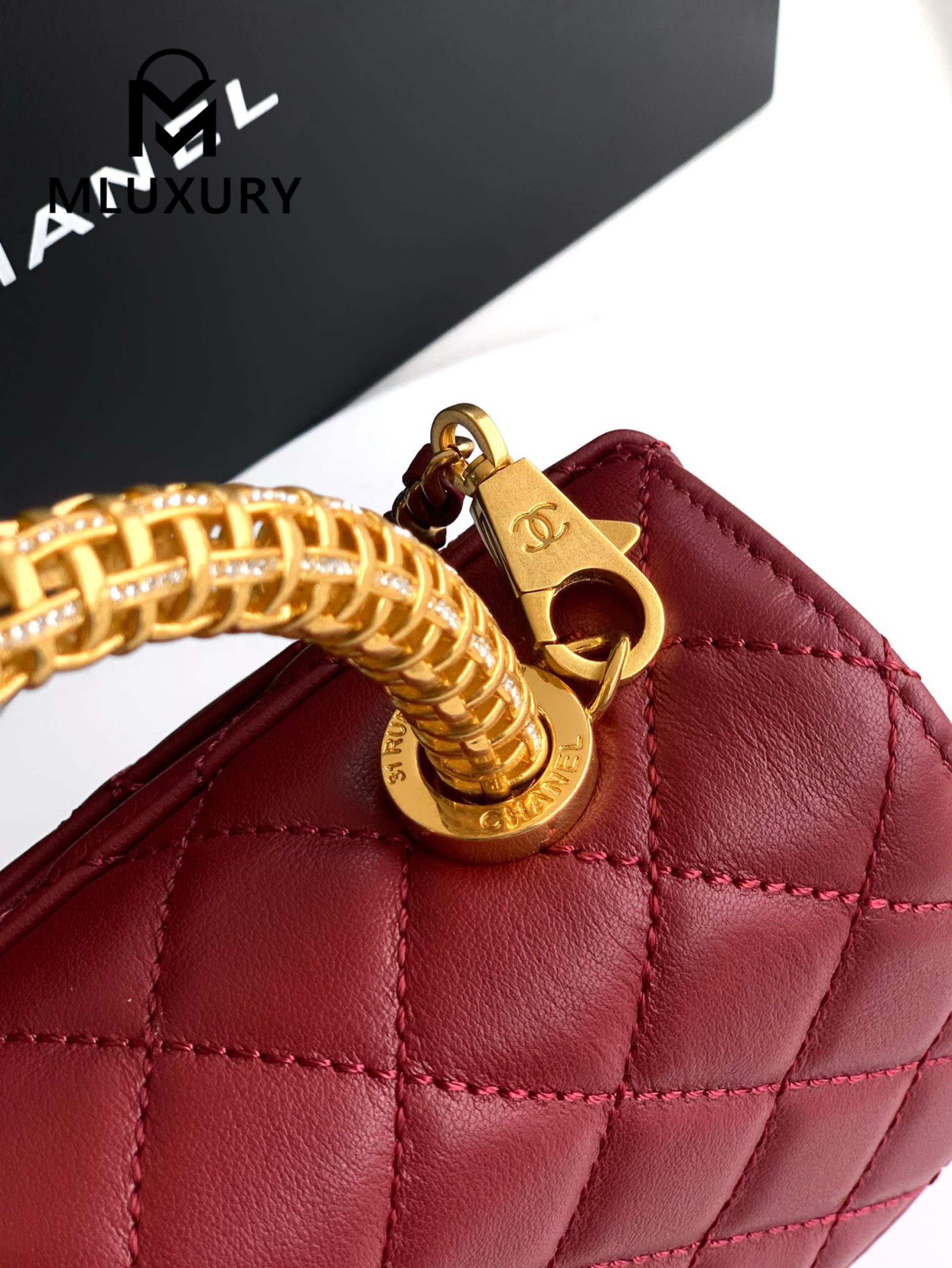CHANEL Coco Handle Mini Limited Edition, Burgundy