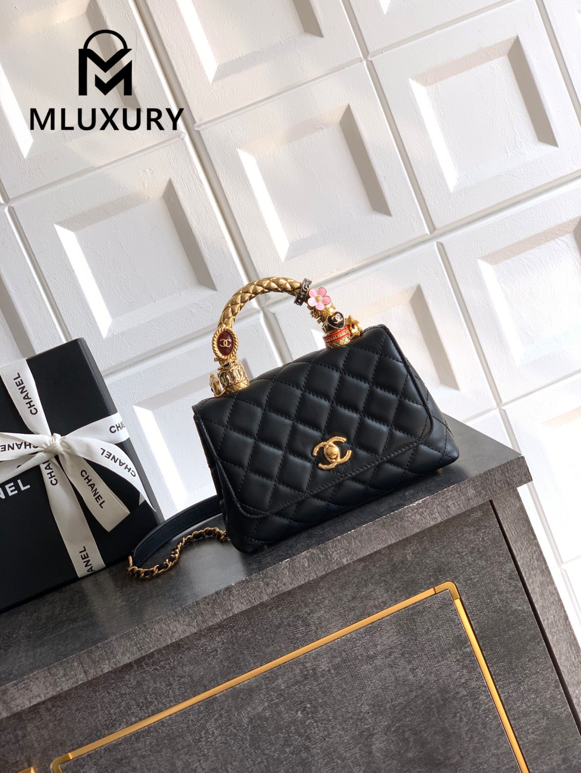CHANEL Coco Handle Mini Limited Edition, Black and Gold