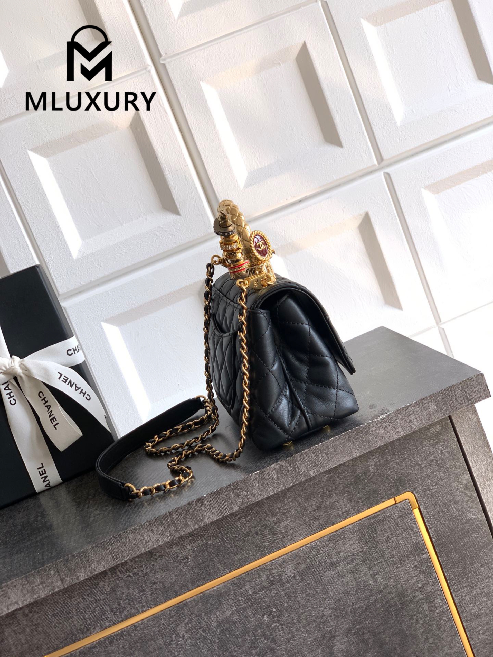 CHANEL Coco Handle Mini Limited Edition, Black and Gold