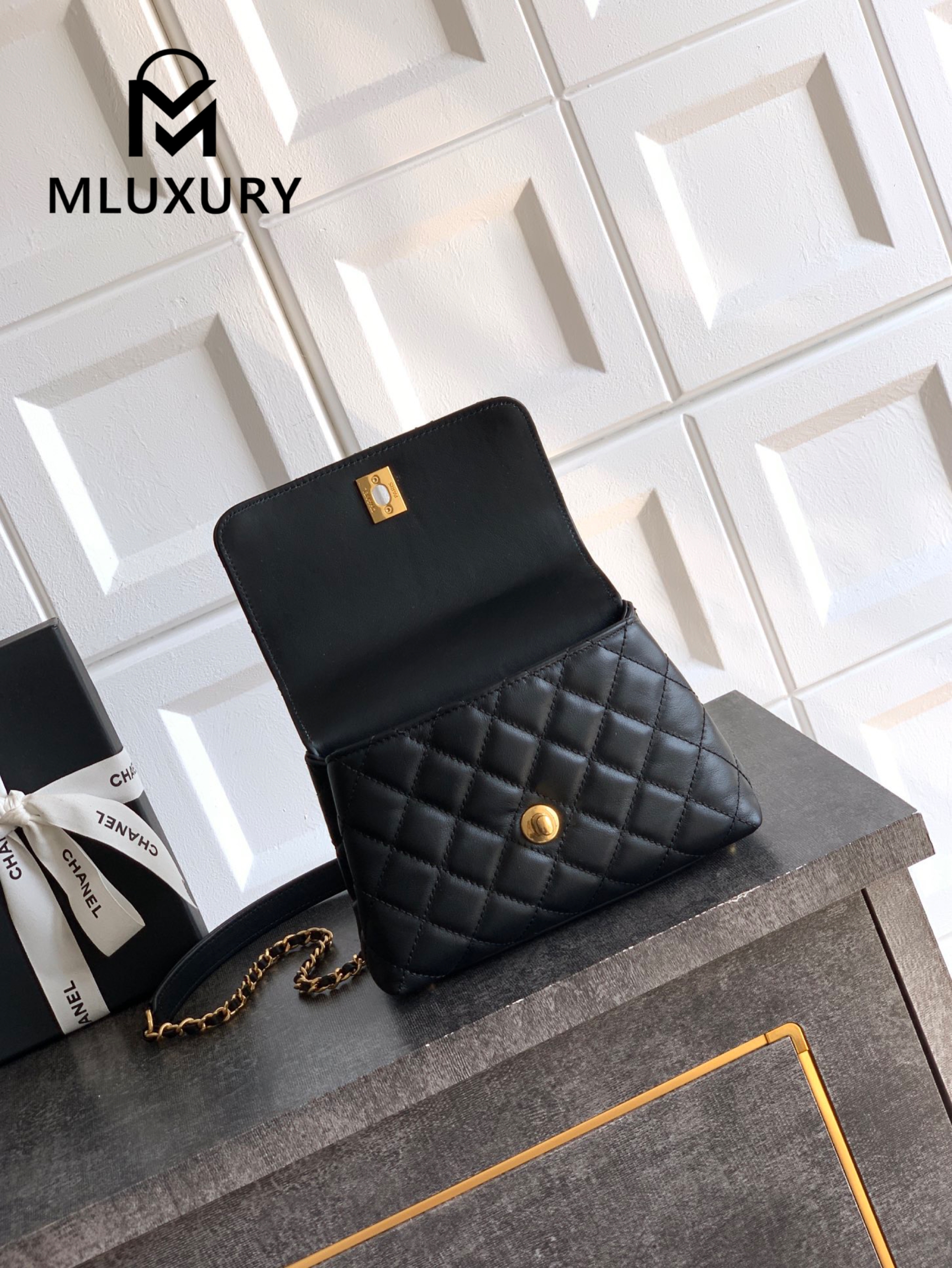 CHANEL Coco Handle Mini Limited Edition, Black and Gold
