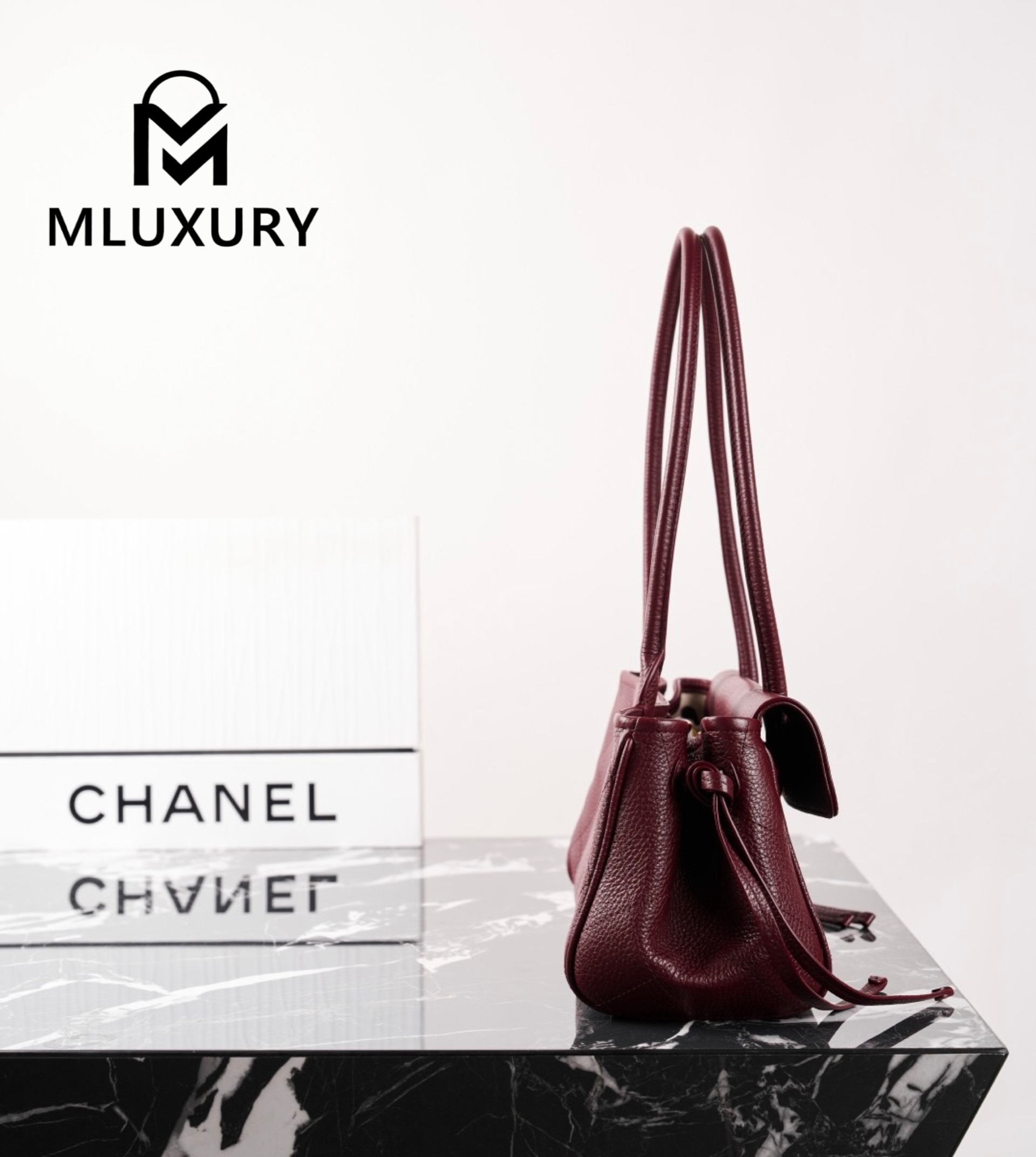 CHANEL 26S Baguette, Burgundy
