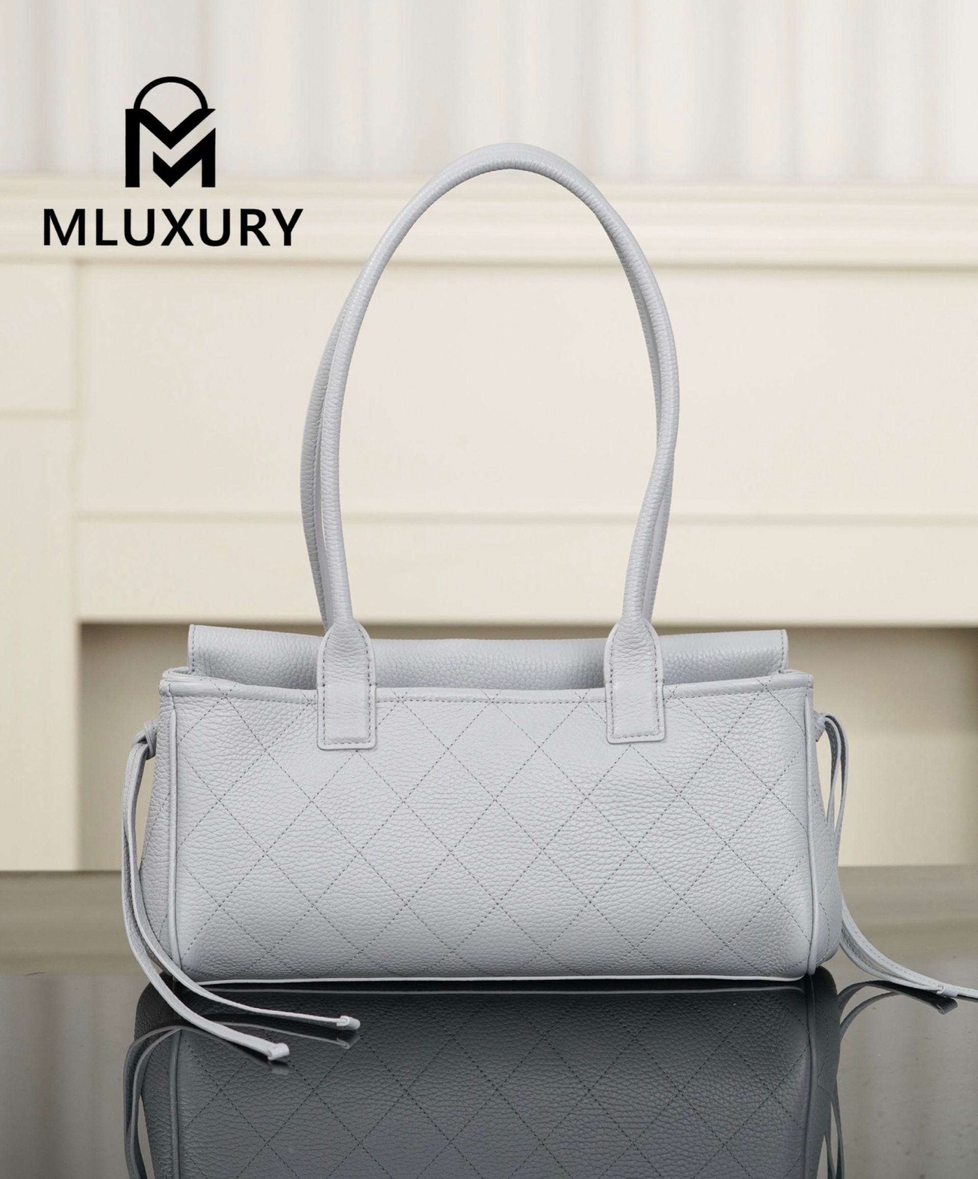 CHANEL 26S Baguette, Grey-Blue