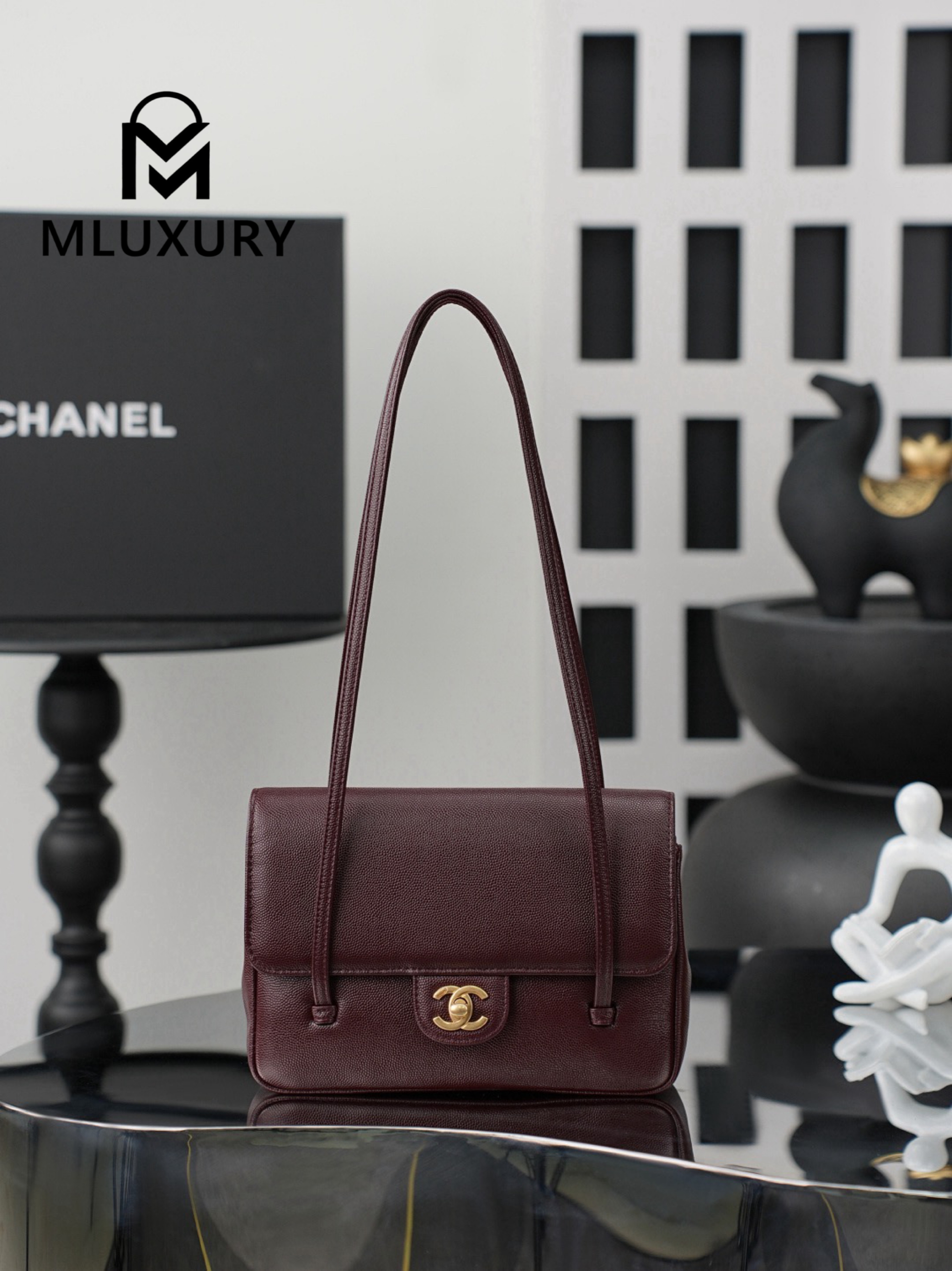 CHANEL 26P Preppy Coco, Burgundy