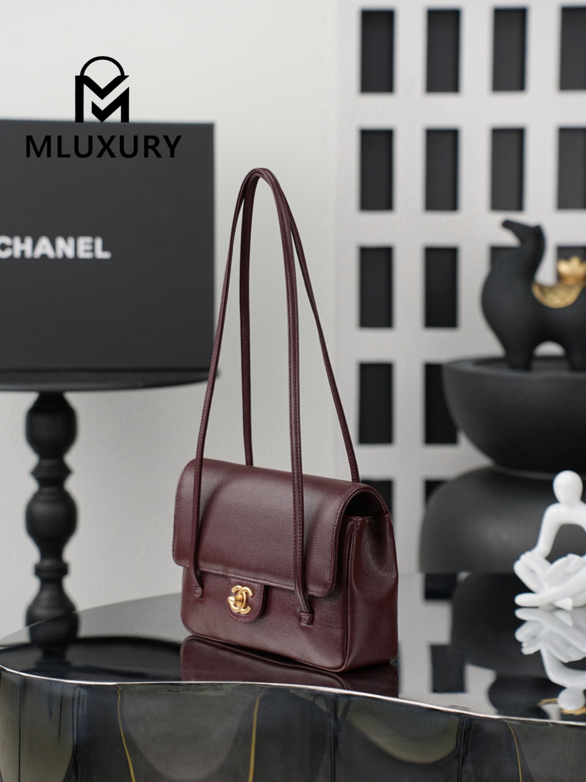CHANEL 26P Preppy Coco, Burgundy