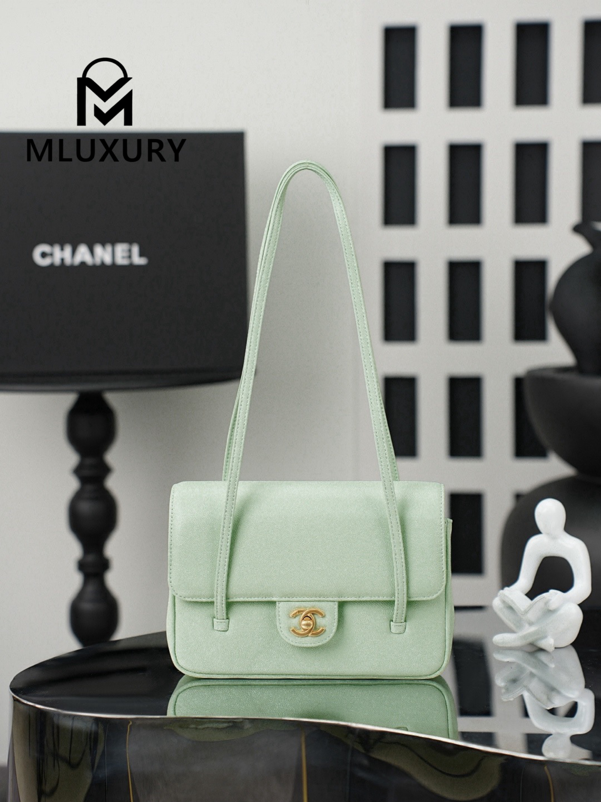 CHANEL 26P Preppy Coco, Mint Green