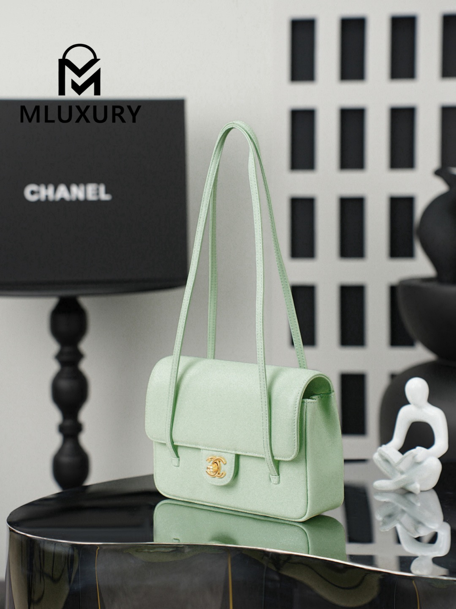 CHANEL 26P Preppy Coco, Mint Green