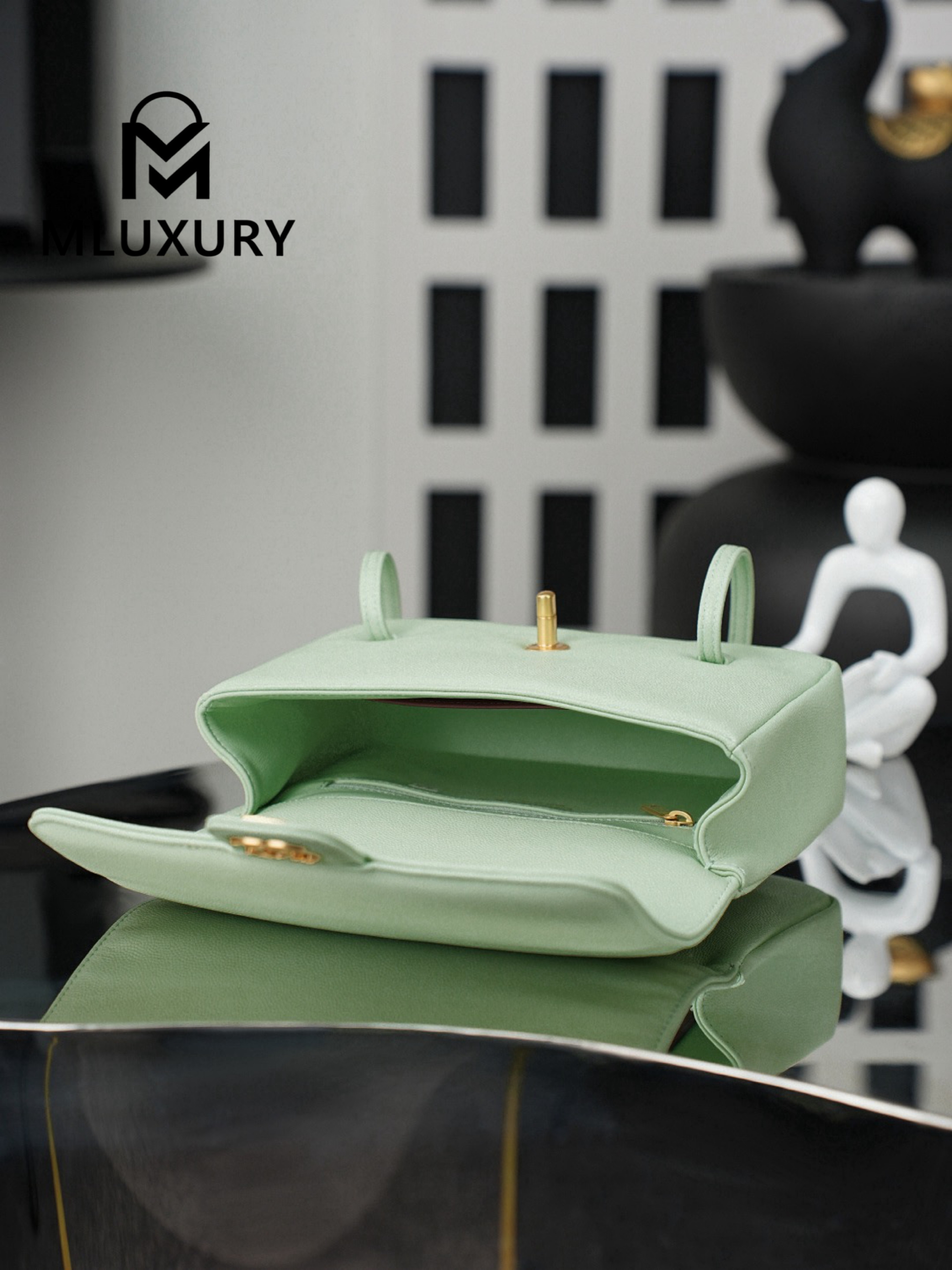 CHANEL 26P Preppy Coco, Mint Green
