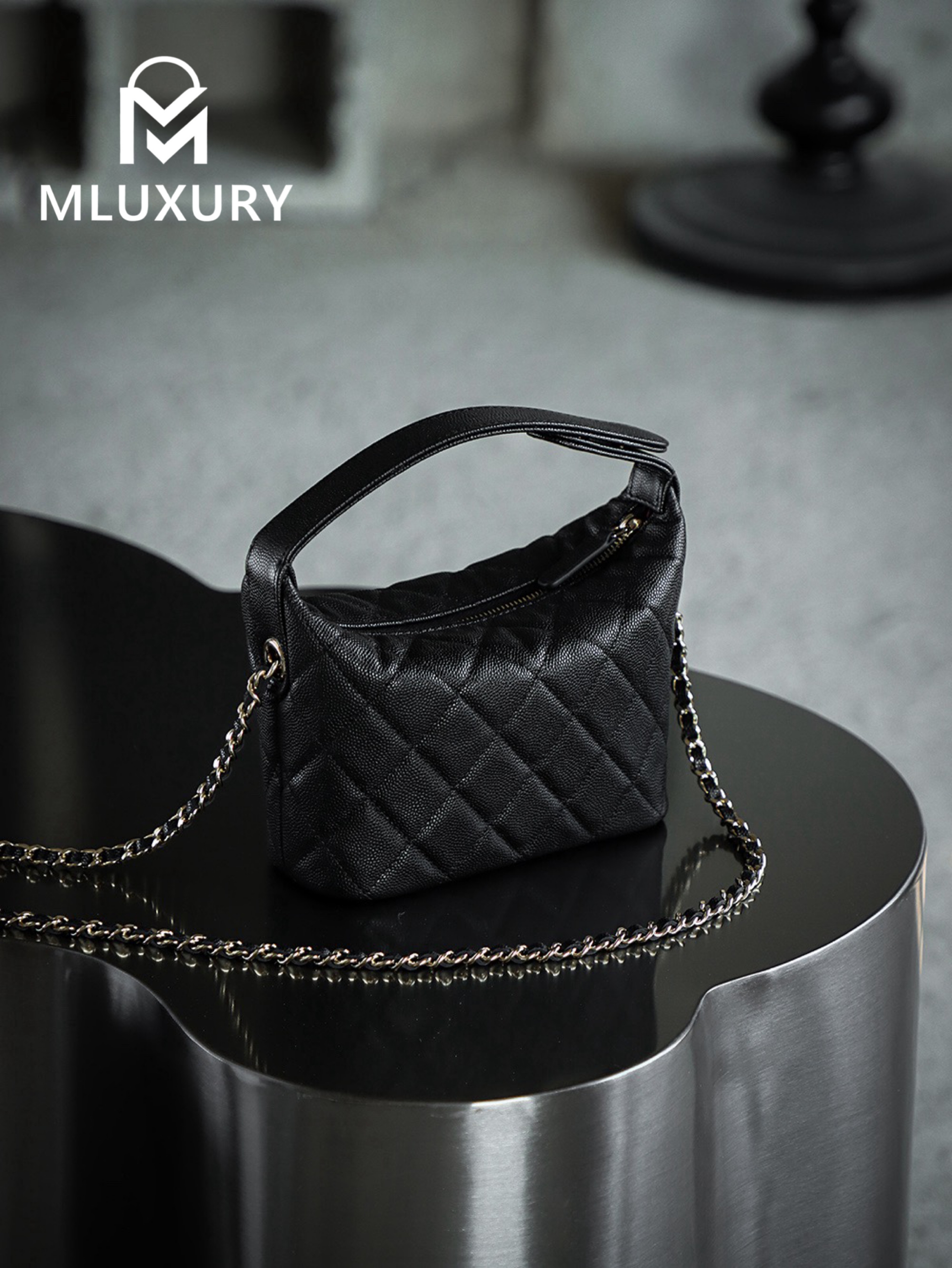 CHANEL 25C LP Lunch Box Bag, Black