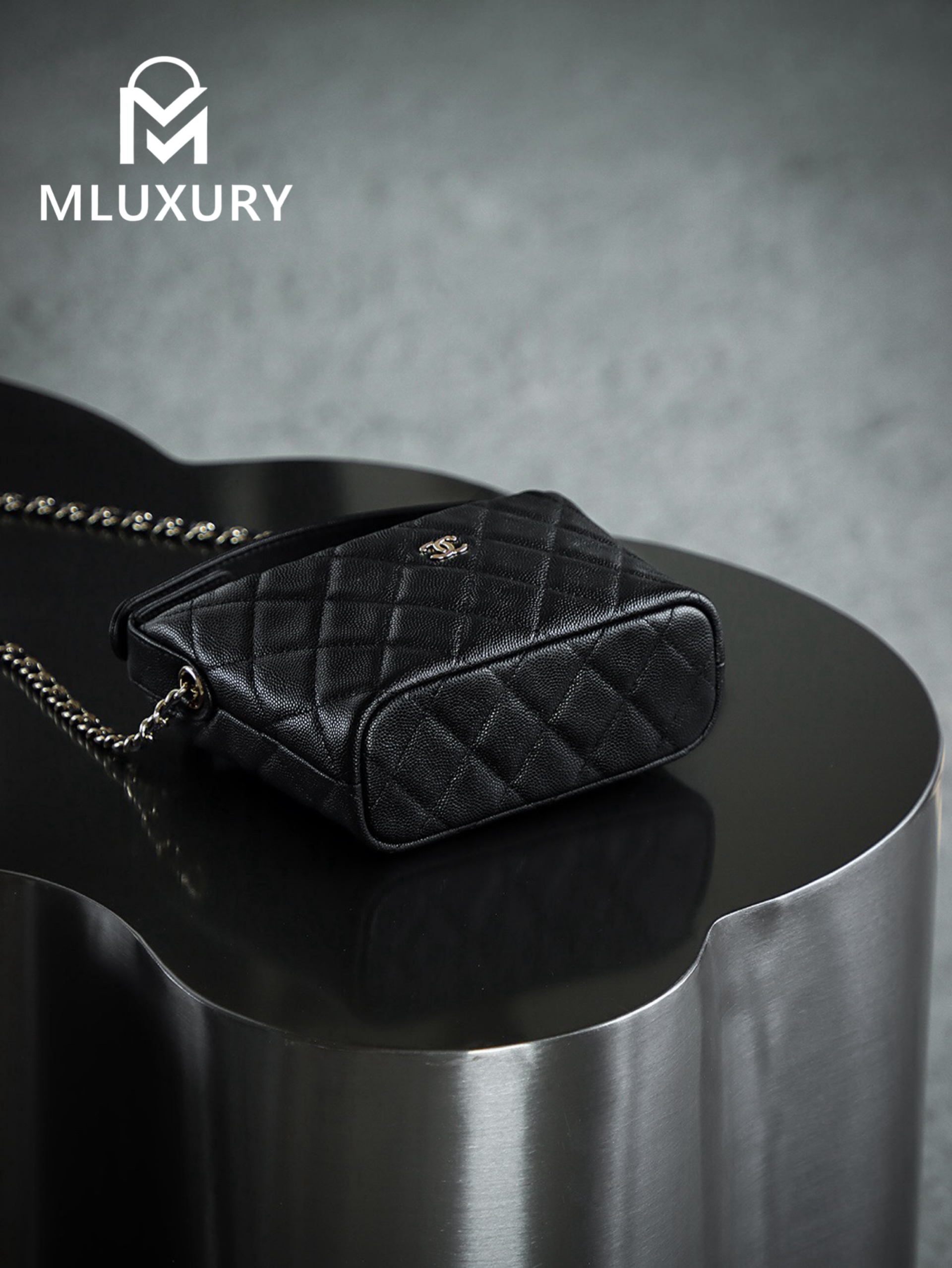 CHANEL 25C LP Lunch Box Bag, Black