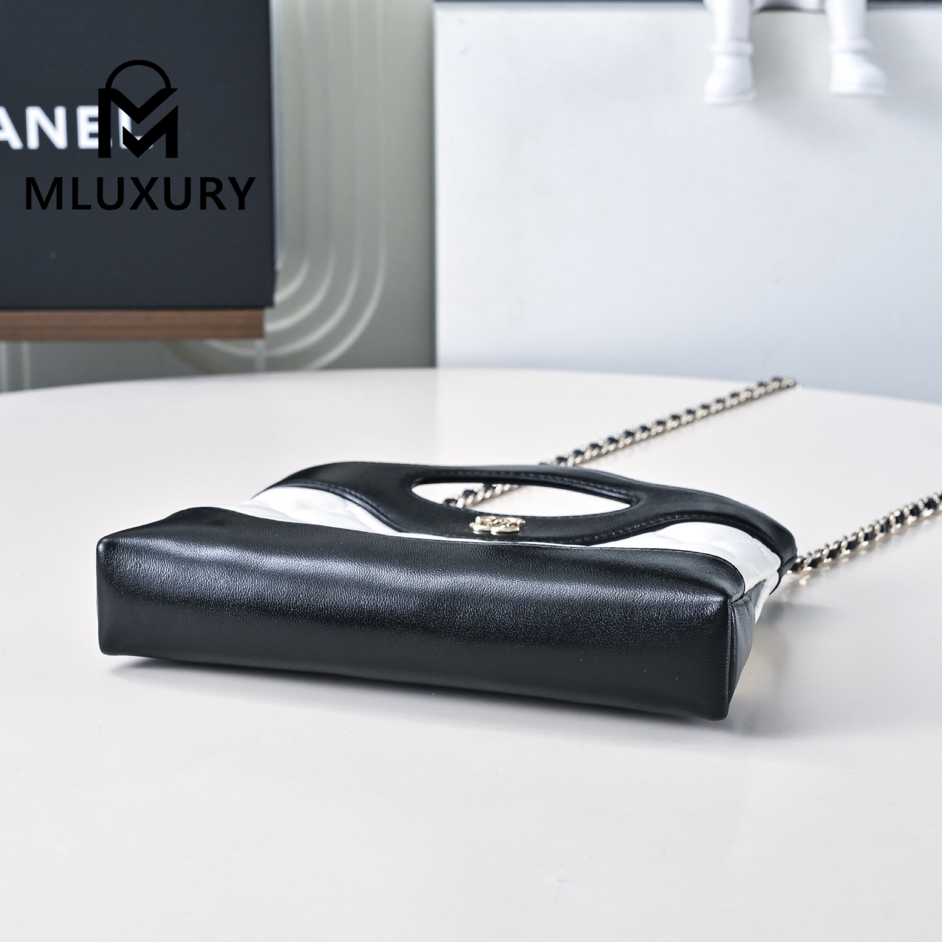 CHANEL 24S 31bag nano, Black/White