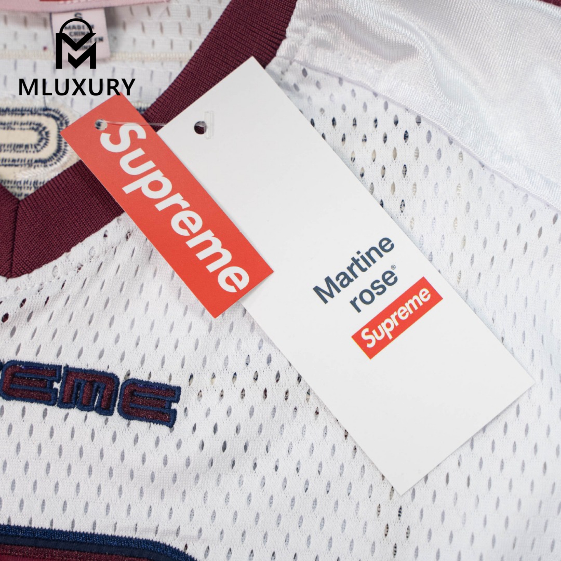 Supreme x Martine Rose Collaboration Mesh American Short-Sleeve Soccer Jersey