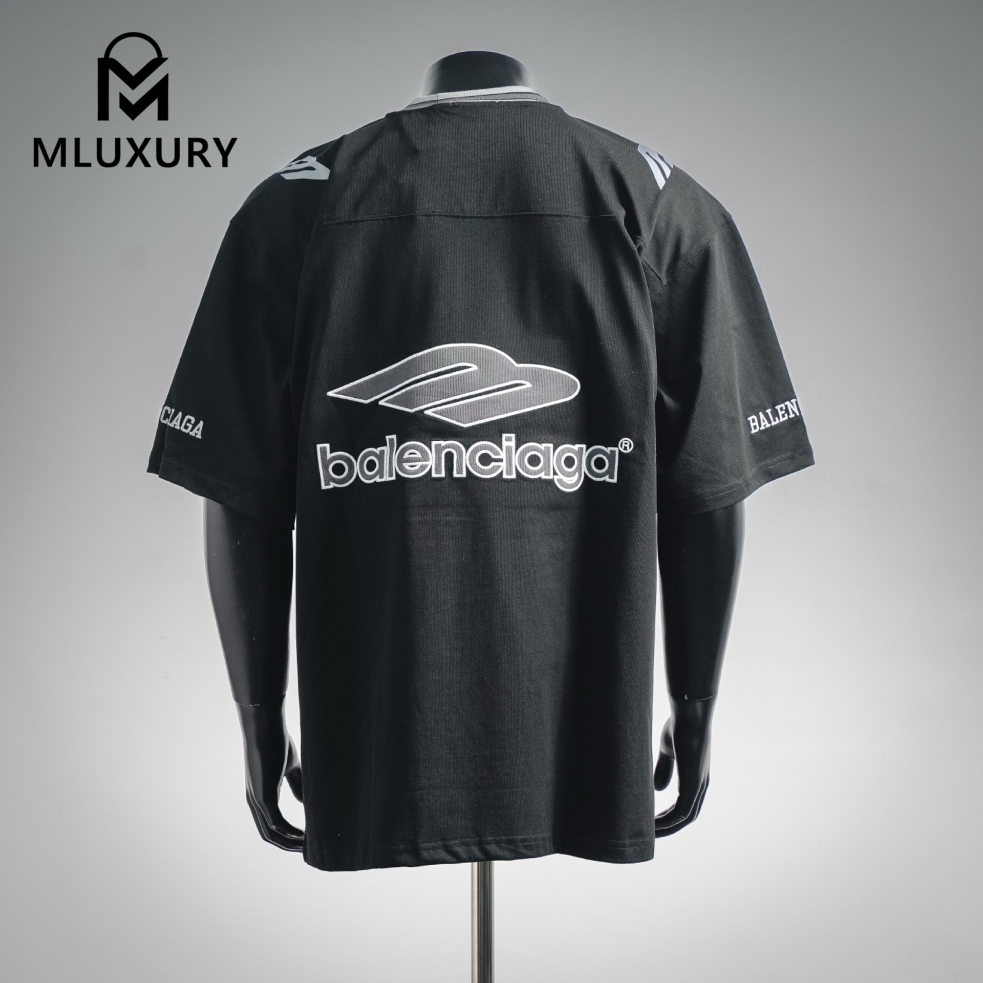 Balenciaga 26ss 3M Embroidered Manchester United Logo Short-Sleeve T-Shirt