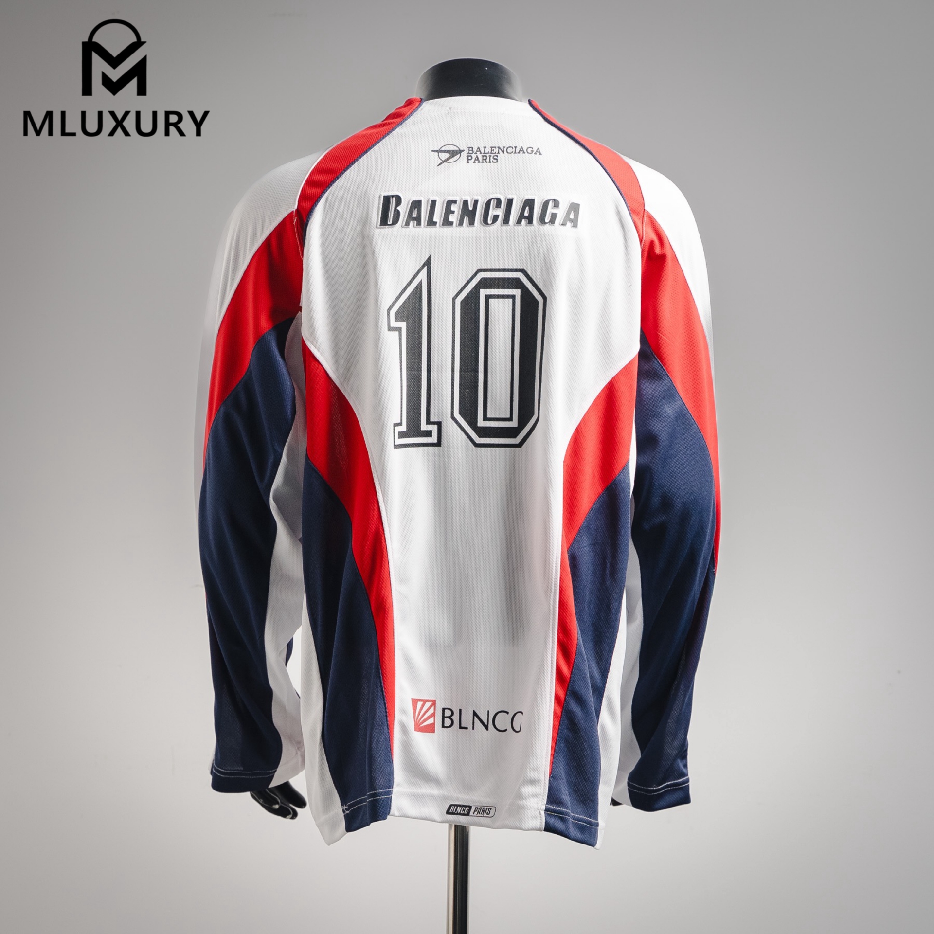 Balenciaga Sport Mesh Plain Weave Long-Sleeve Jersey