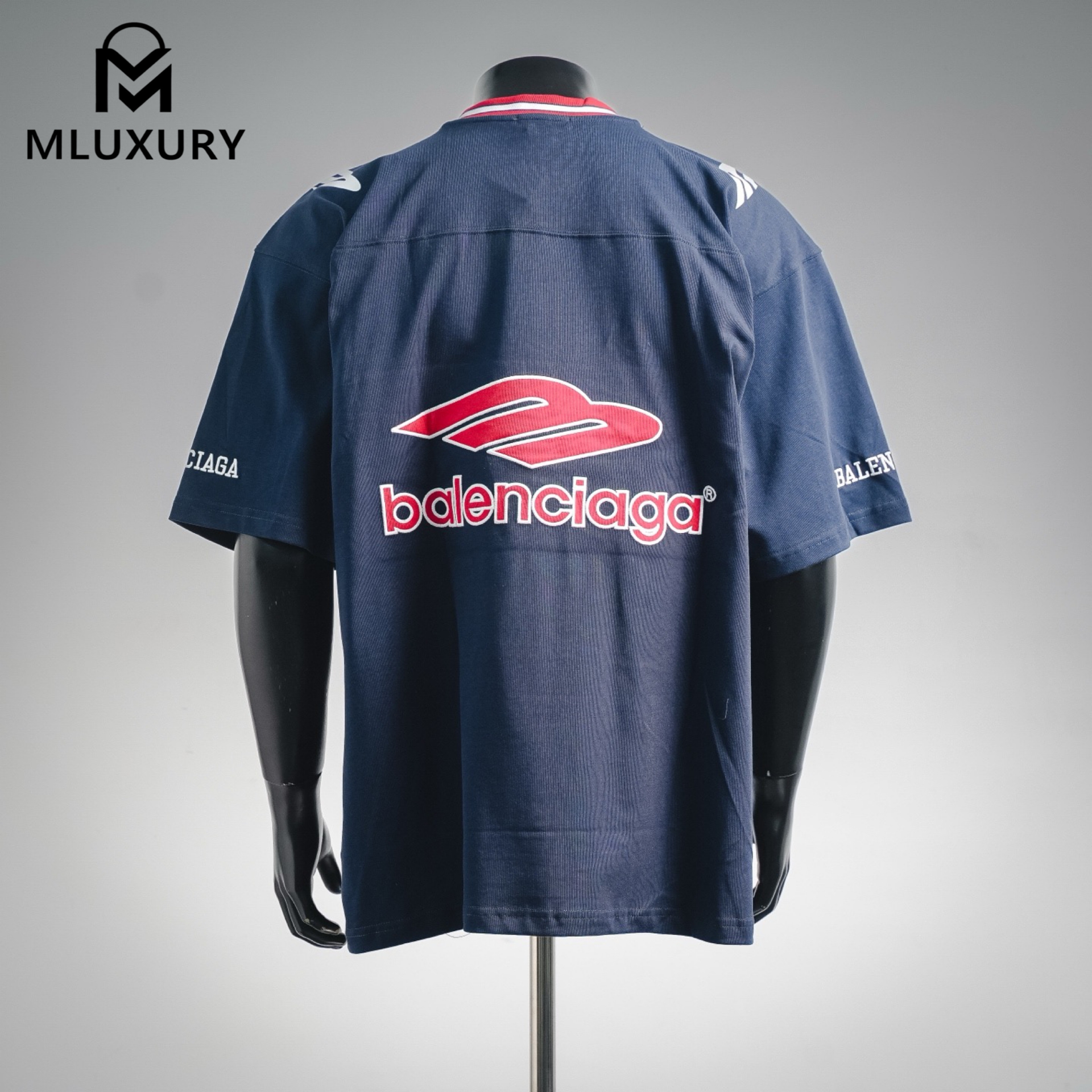 Balenciaga 26ss 3M Embroidered Manchester United Logo Short-Sleeve T-Shirt