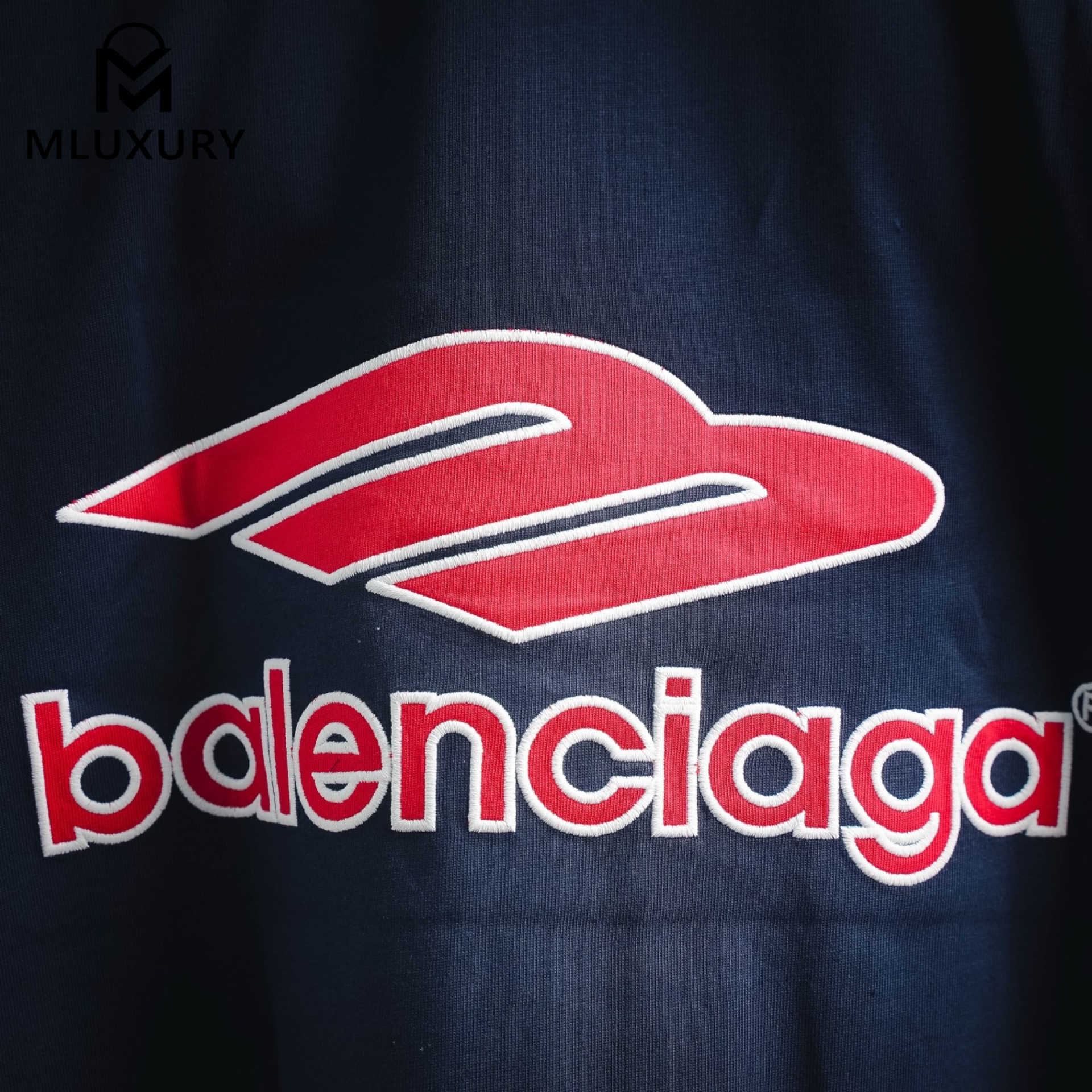 Balenciaga 26ss 3M Embroidered Manchester United Logo Short-Sleeve T-Shirt