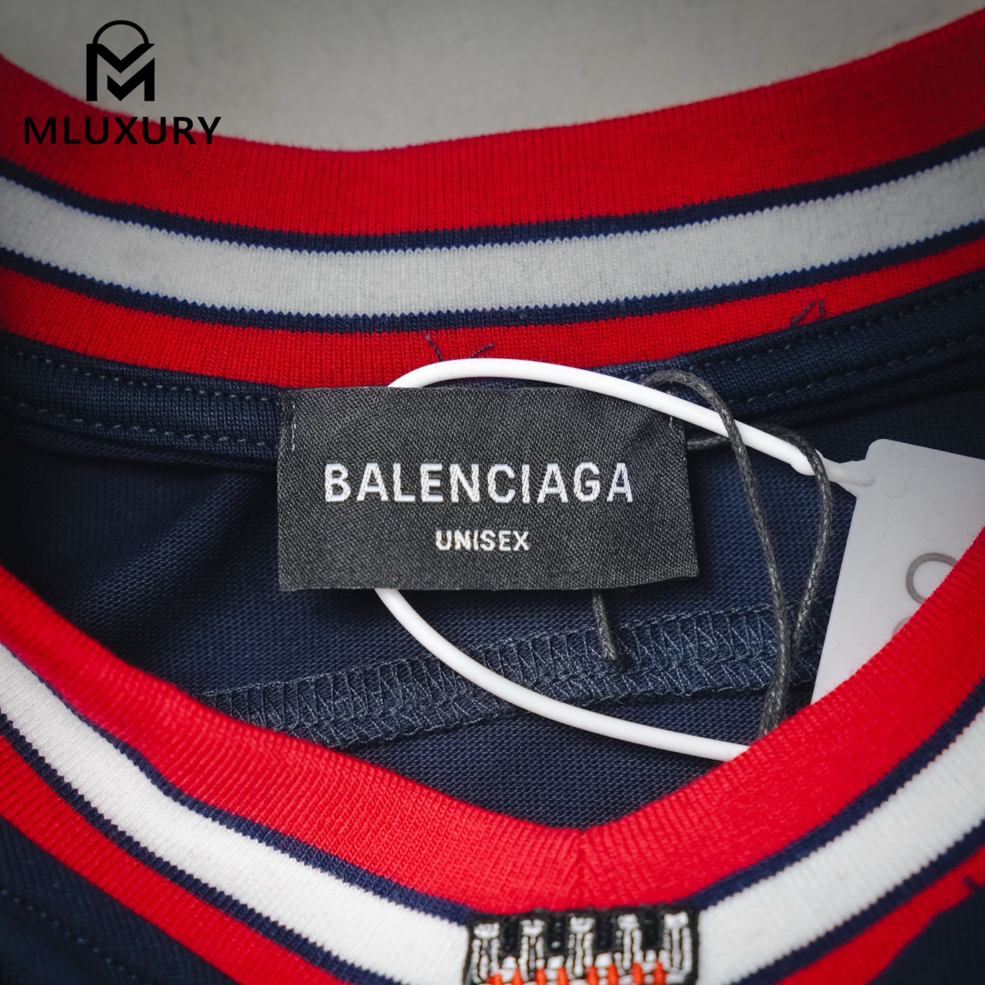 Balenciaga 26ss 3M Embroidered Manchester United Logo Short-Sleeve T-Shirt