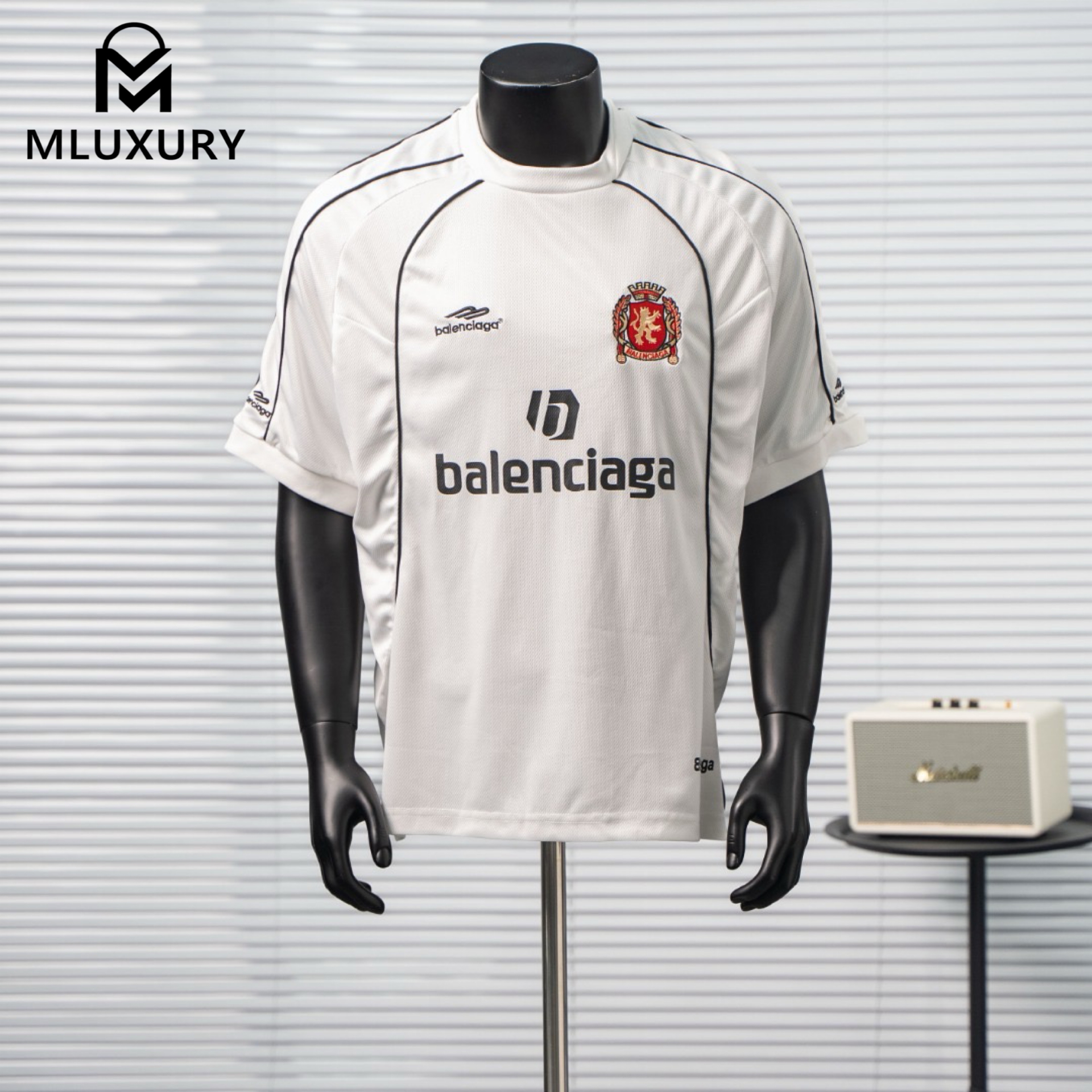 BALENCIAGA/Balenciaga Manchester United Collaboration PARIS No. 10 Embroidered Print Jersey