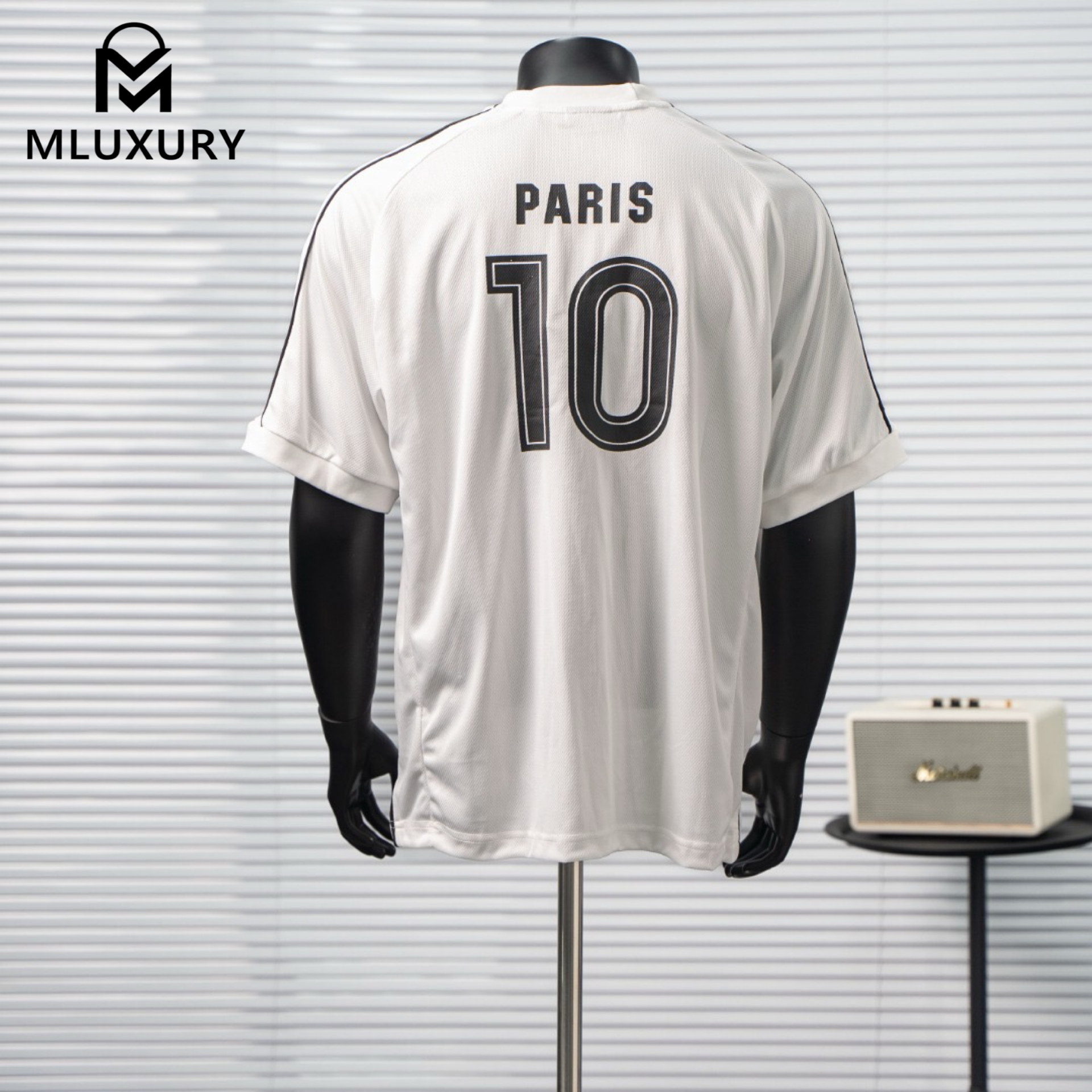 BALENCIAGA/Balenciaga Manchester United Collaboration PARIS No. 10 Embroidered Print Jersey