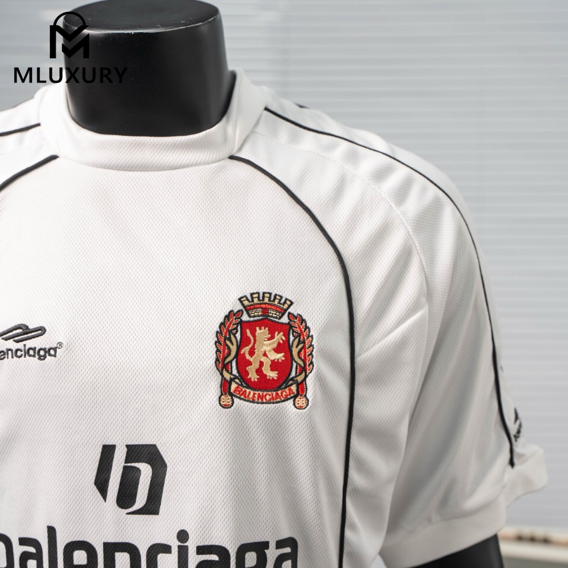 BALENCIAGA/Balenciaga Manchester United Collaboration PARIS No. 10 Embroidered Print Jersey
