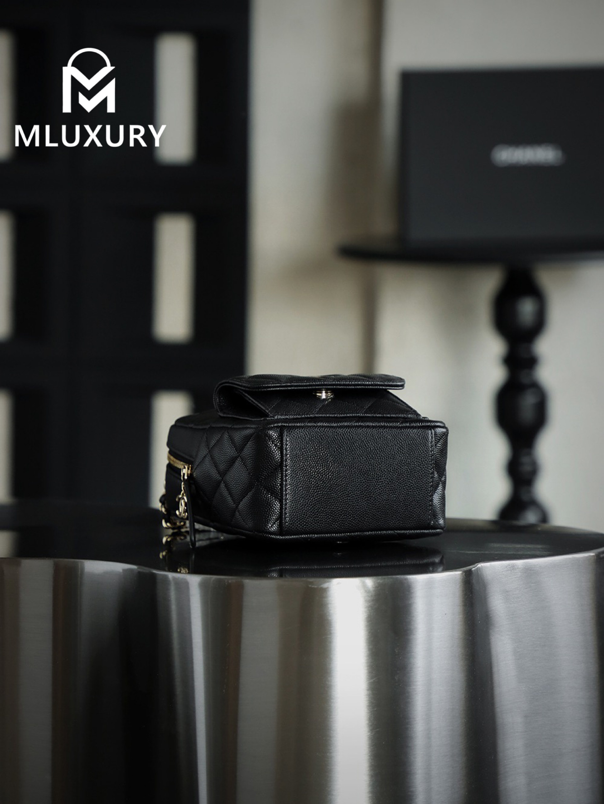 CHANEL 24C Mini Backpack, Black