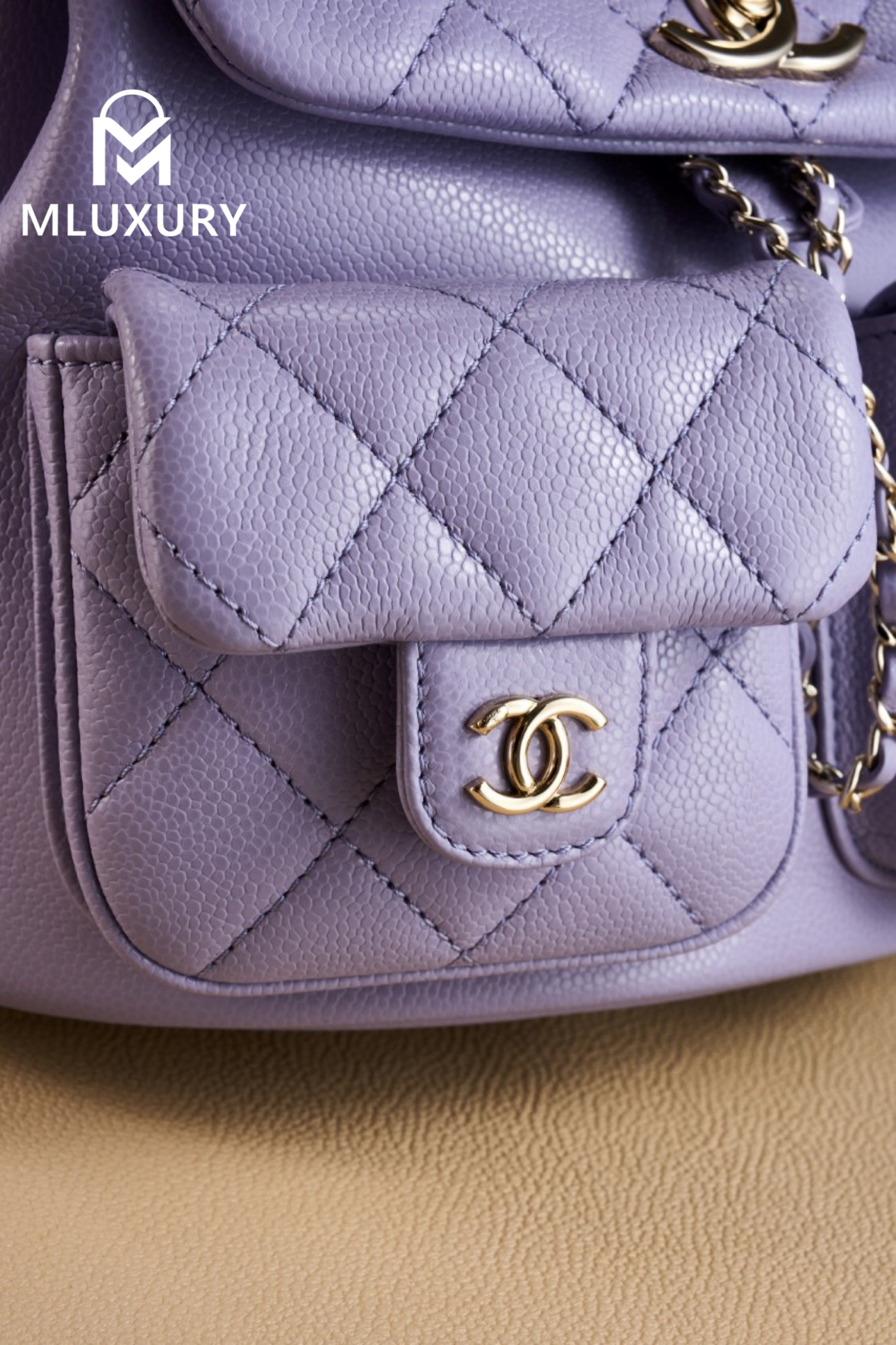 CHANEL 24A Duma Small Backpack, Purple