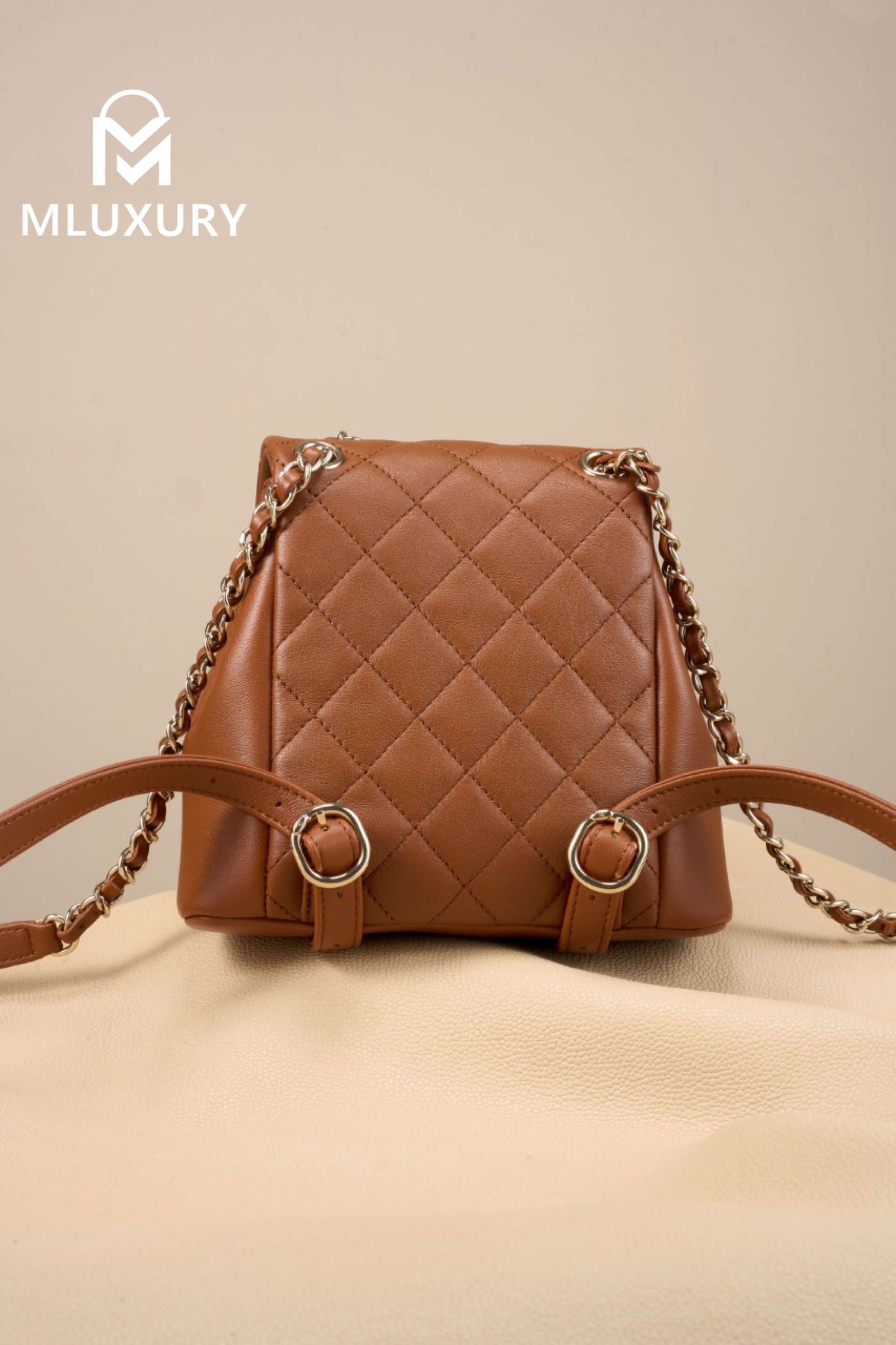 CHANEL 24A Duma Small Backpack, Caramel Color