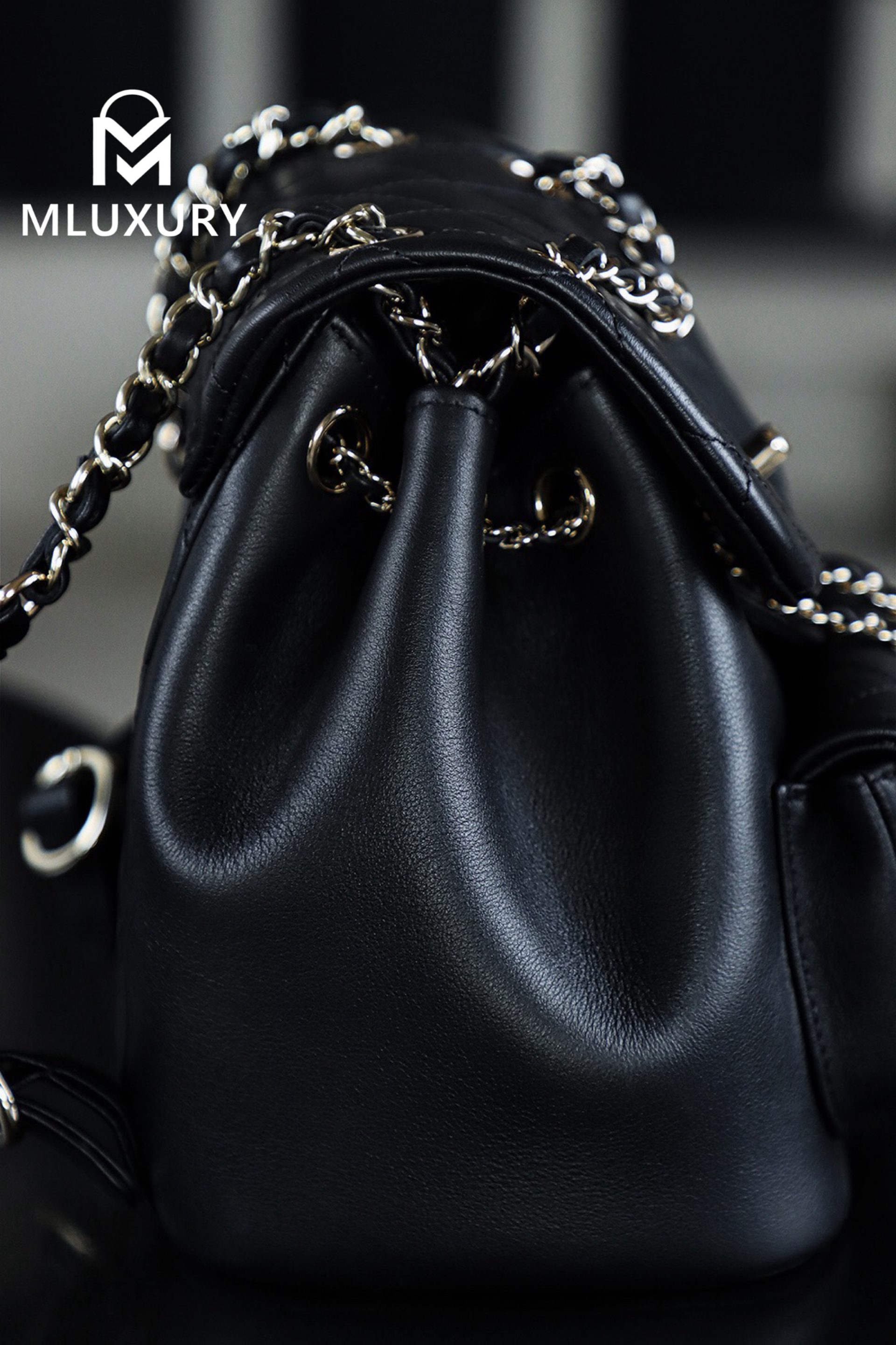 CHANEL 23Duma Small Backpack, Black